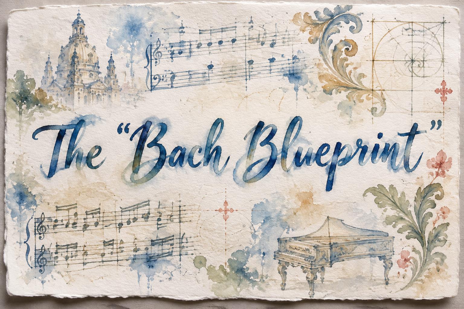 "The "Bach Blueprint"" — Watercolor text effect