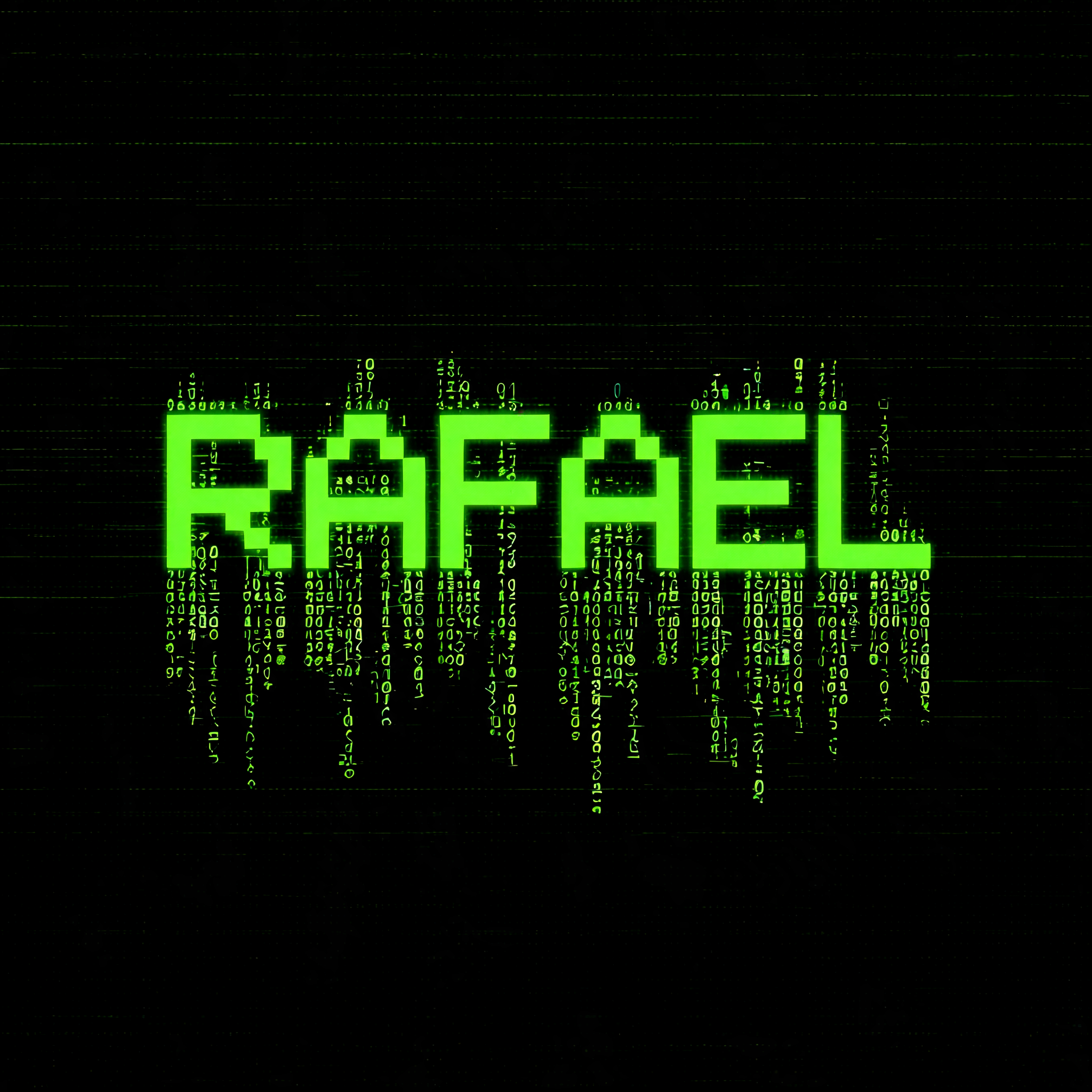 "Rafael" — Cyberpunk Data Stream text effect