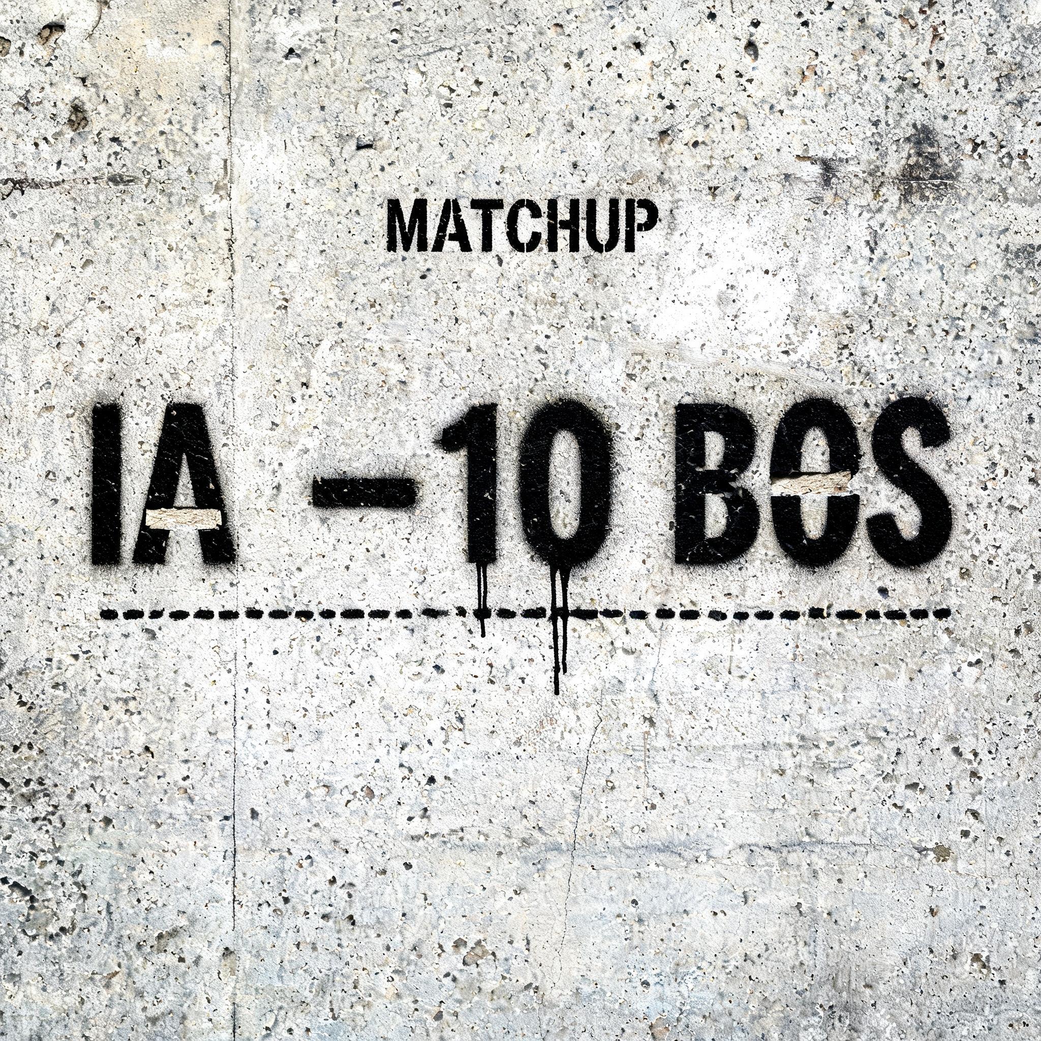 "-10
IA
BOS
MATCHUP" — Stencil text effect