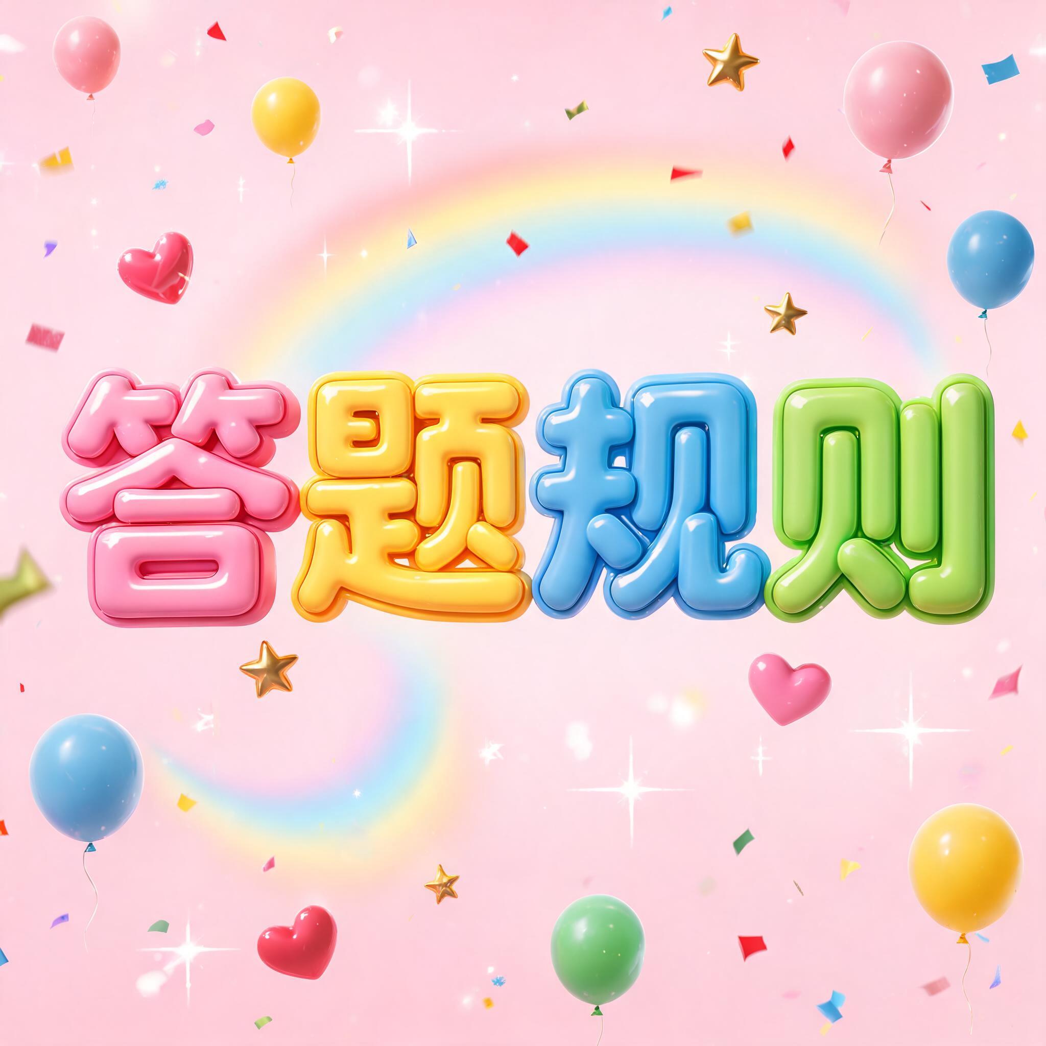 "答题规则" — Kids Gift text effect