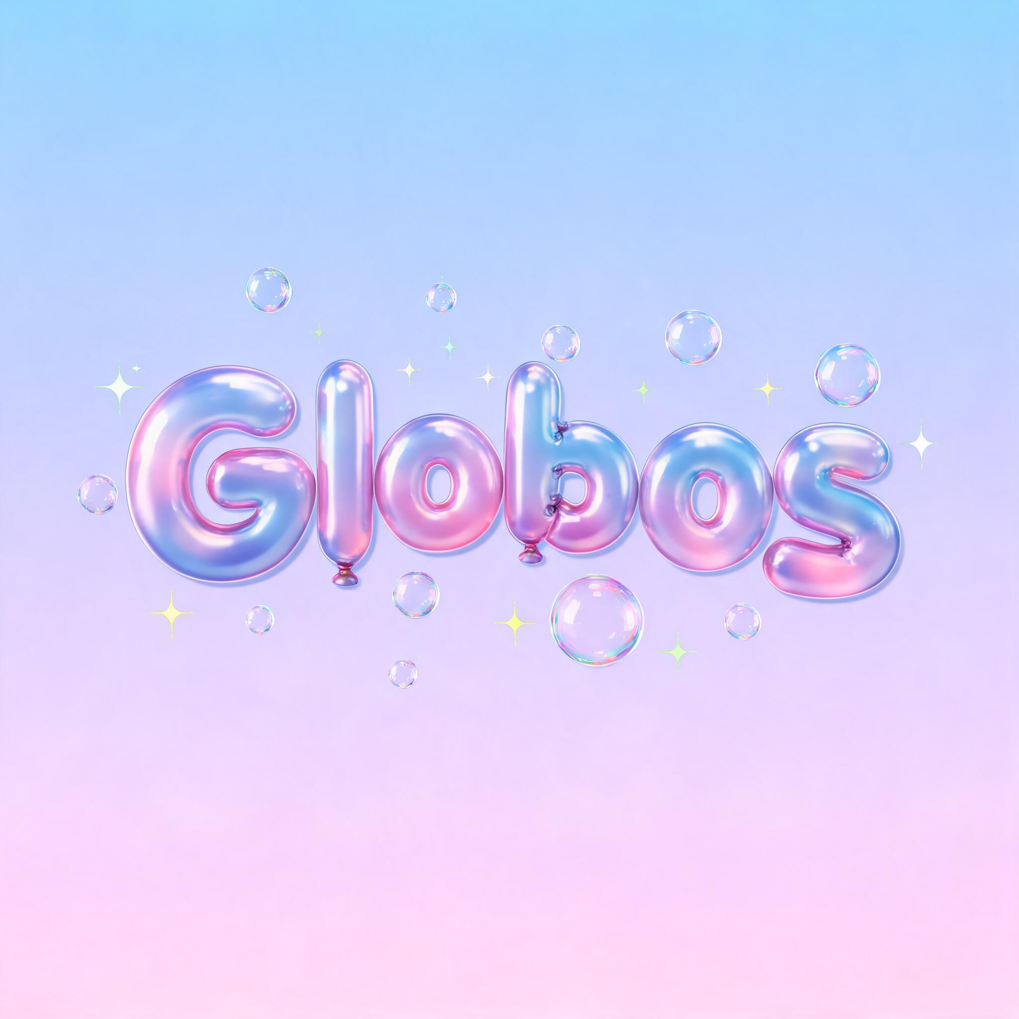 "Globos" — Bubble text effect