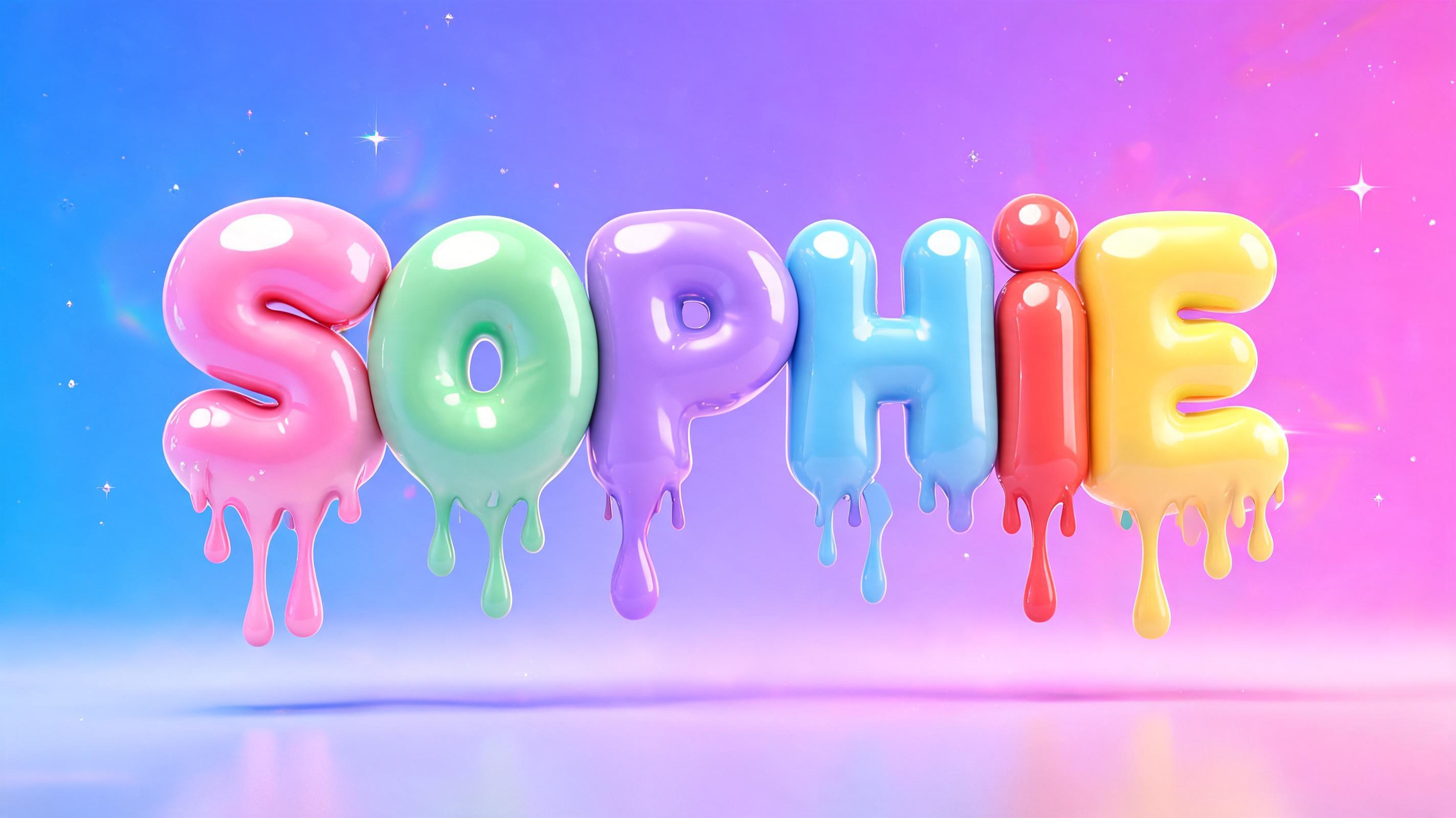 "SOPHIE" — 3d Bold Inflated text effect