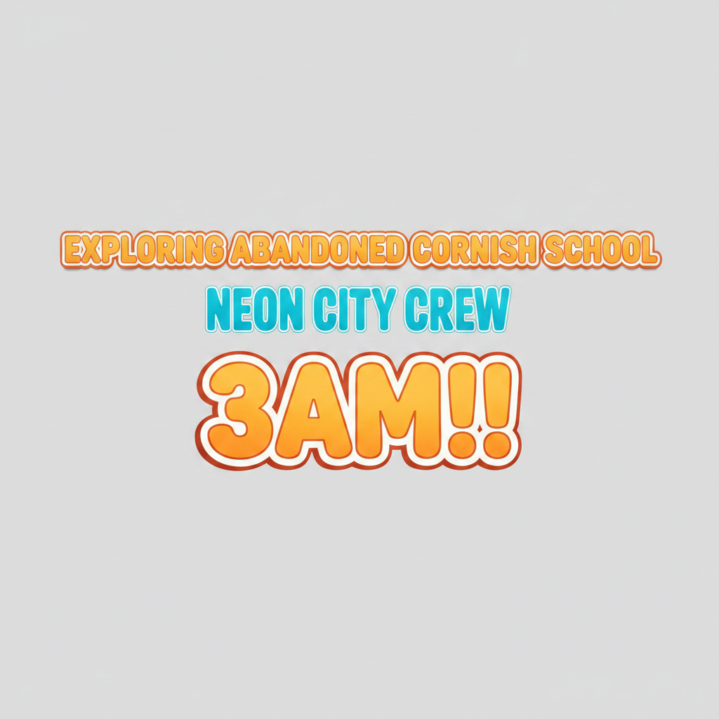"EXPLORING ABANDONED CORNISH SCHOOL AT 3AM!!" — Cinematic Youtube Creator | AI Text Effect Generator