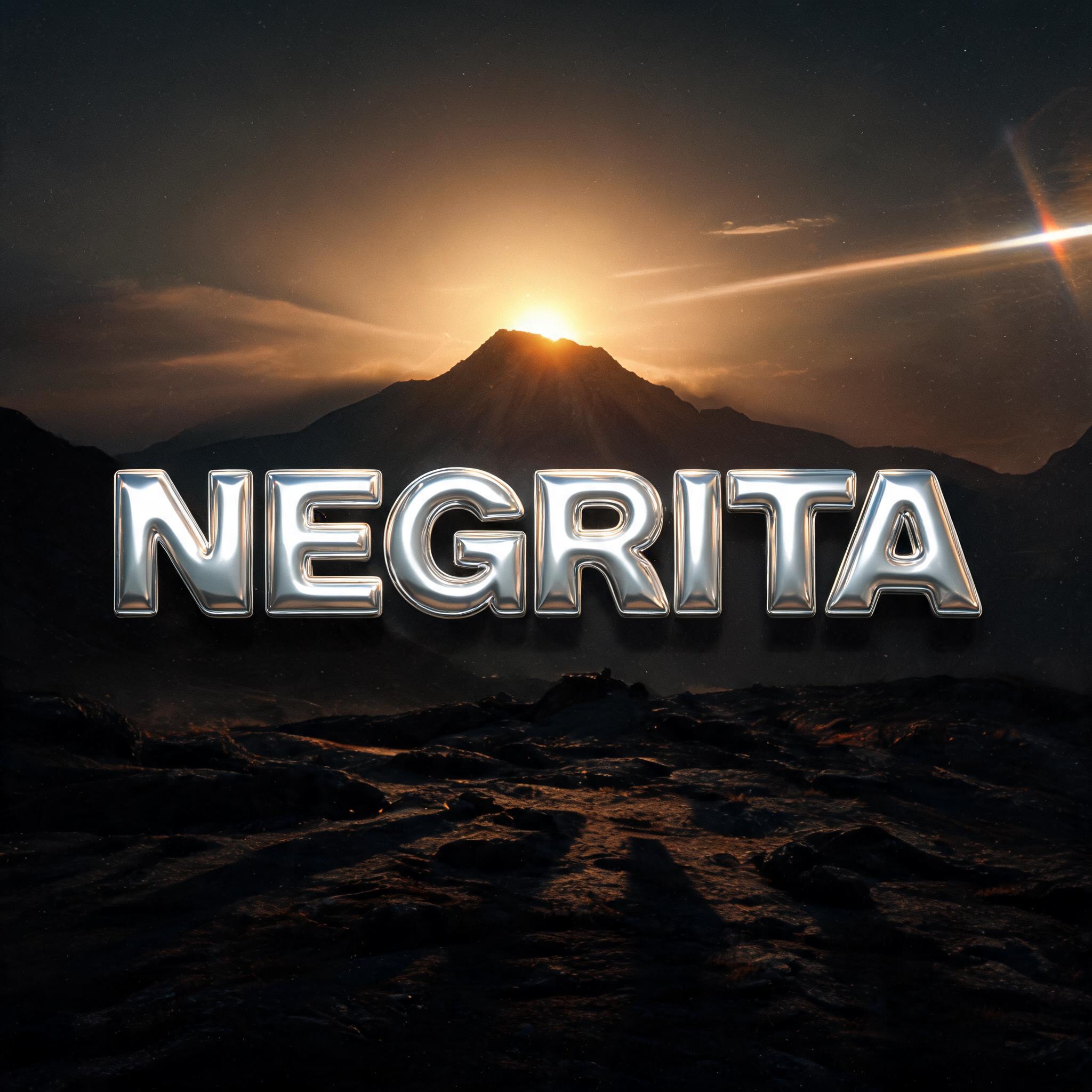 "NEGRITA" — Chrome Metal 3d | AI Text Effect Generator