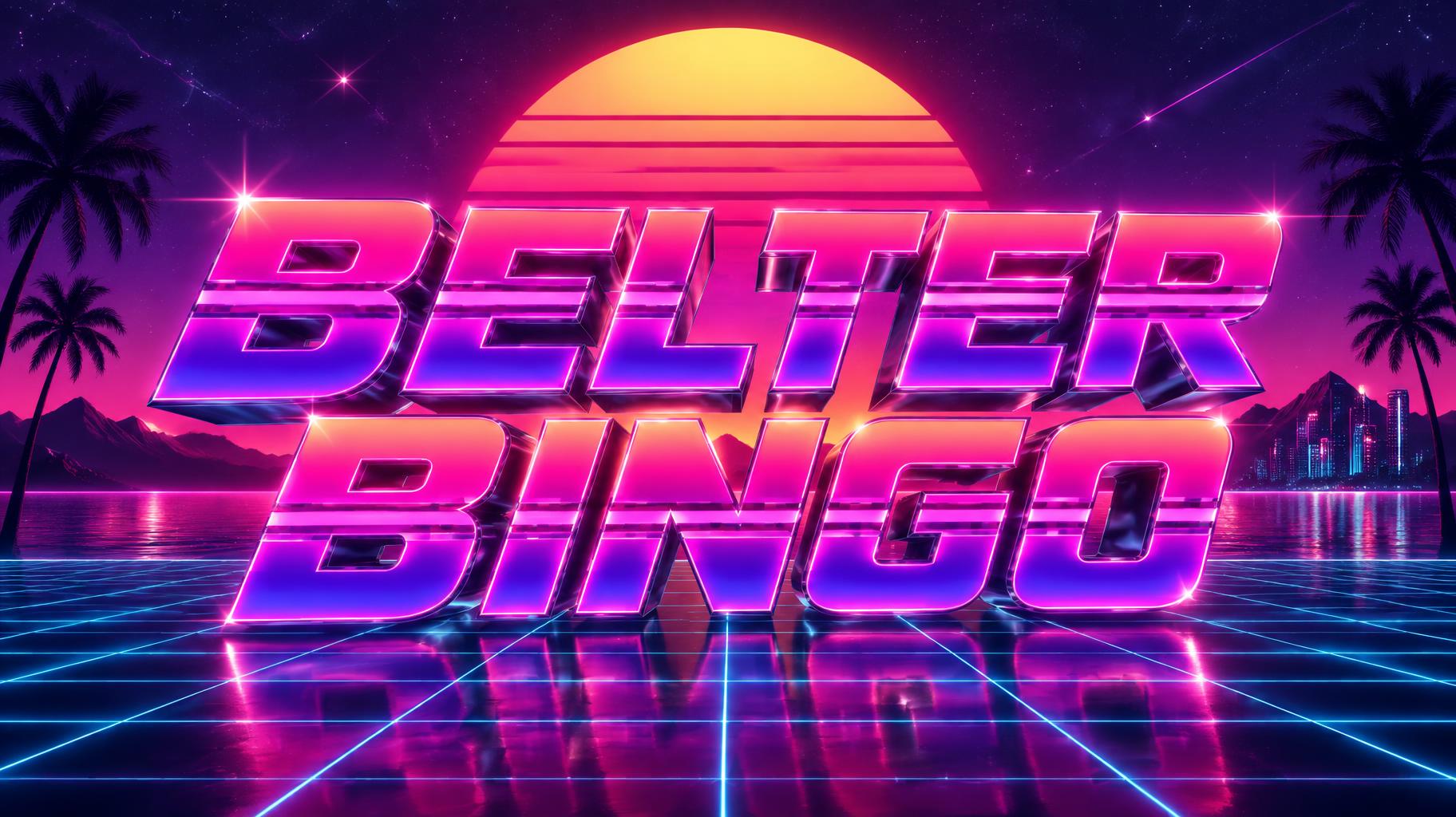 "BELTER BINGO" — Cyberpunk Synthwave | AI Text Effect Generator