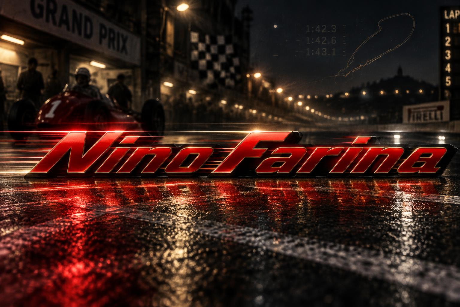 "Nino Farina" — Racing | AI Text Effect Generator