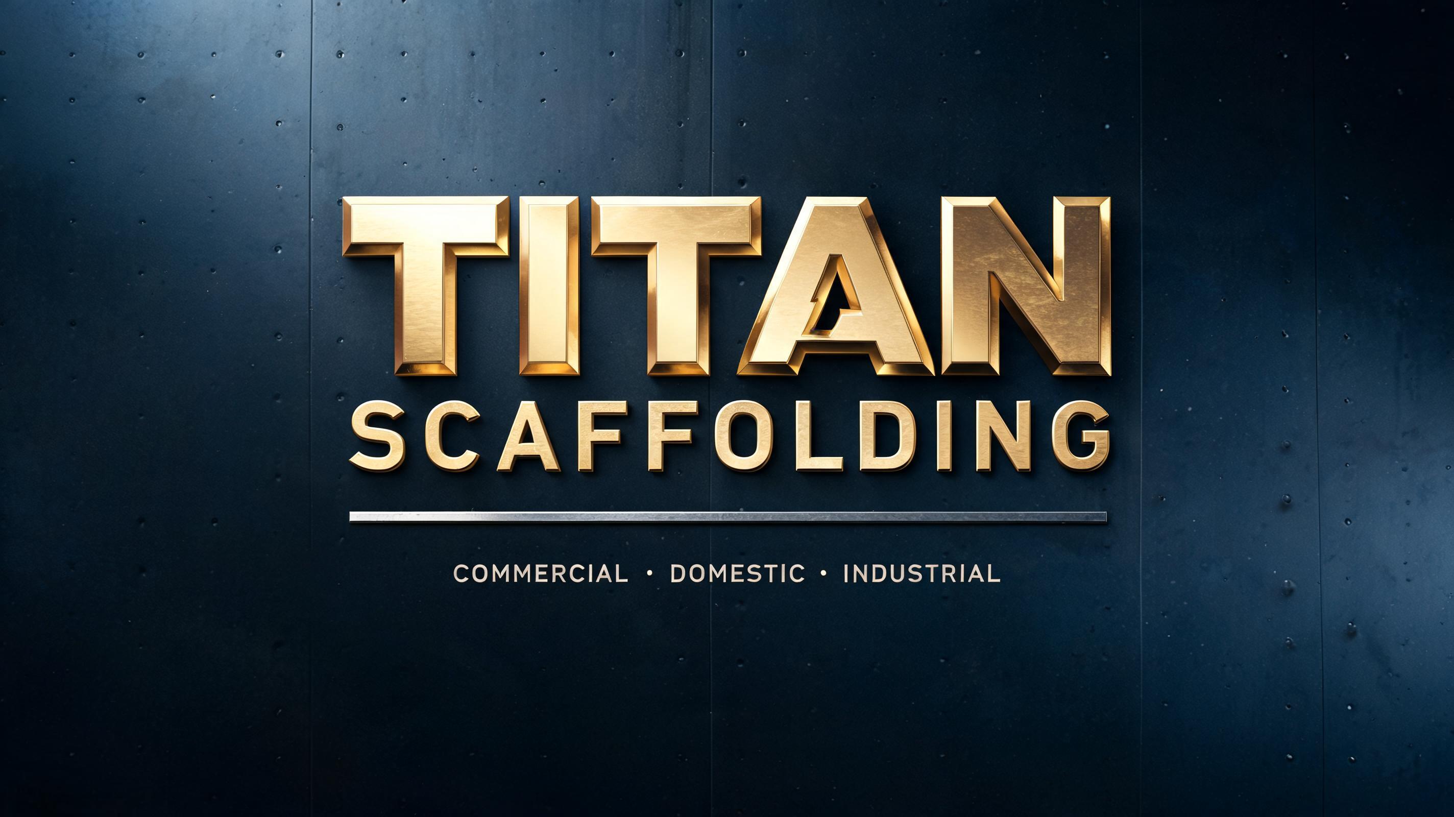 "Design a metallic logo reading Titan Scaffolding for my van livery" — Metallic | AI Text Effect Generator