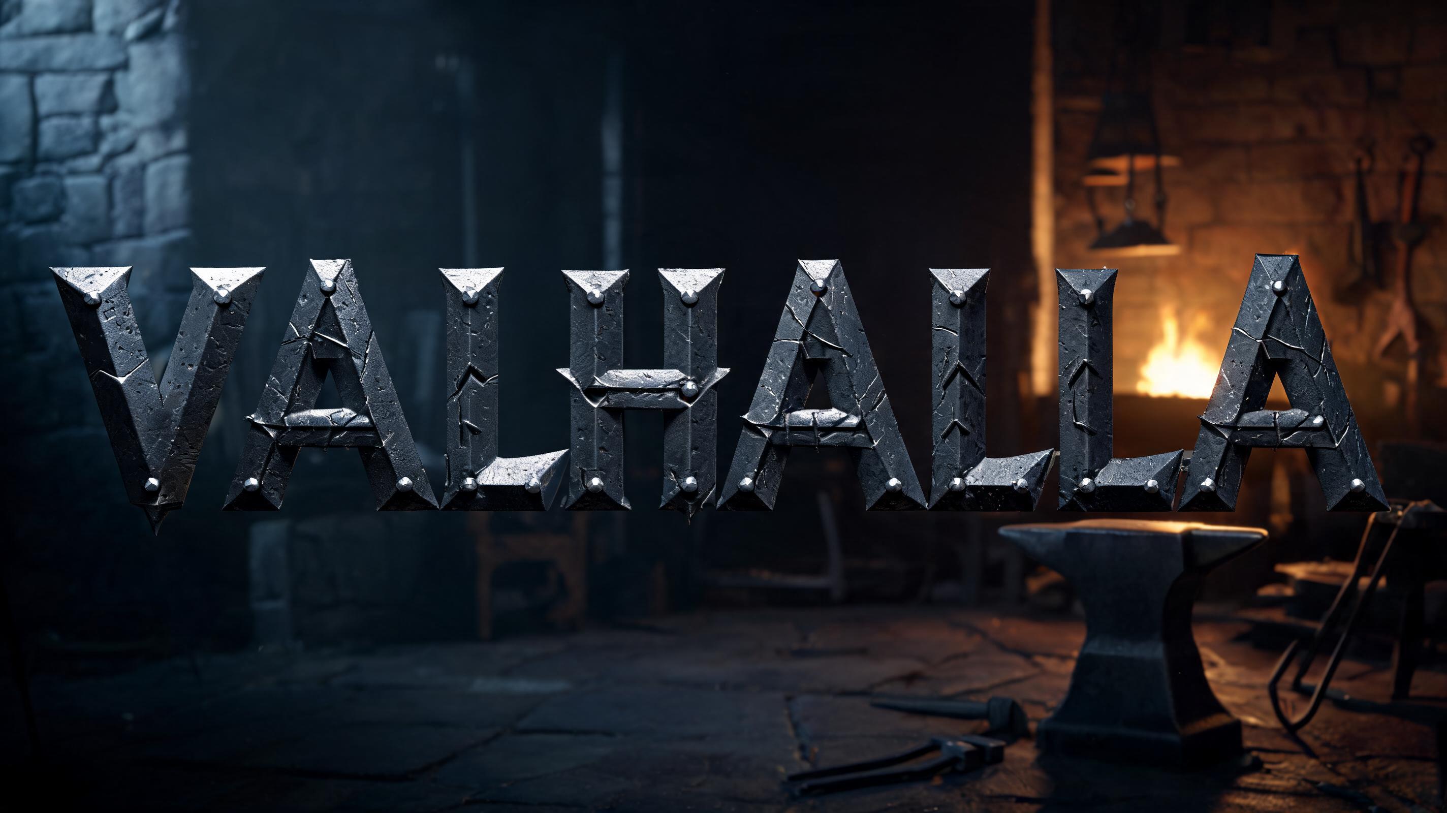 "VALHALLA" — Viking | AI Text Effect Generator