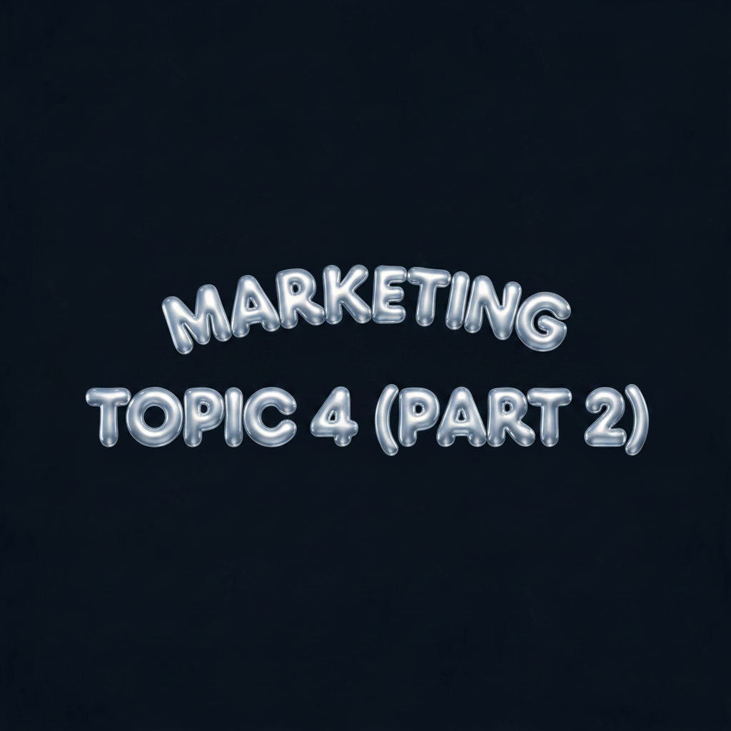 "Topic 4: Marketing (Part 2)" — Chrome Metal 3d | AI Text Effect Generator