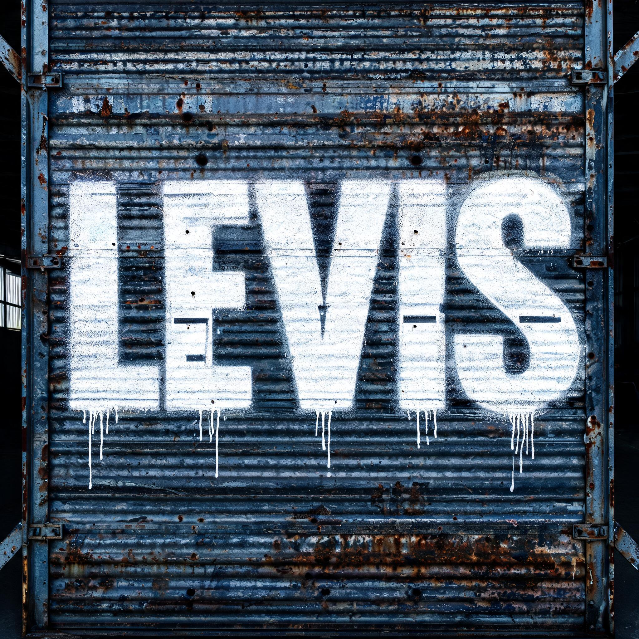 "LEVIS" — Stencil | AI Text Effect Generator