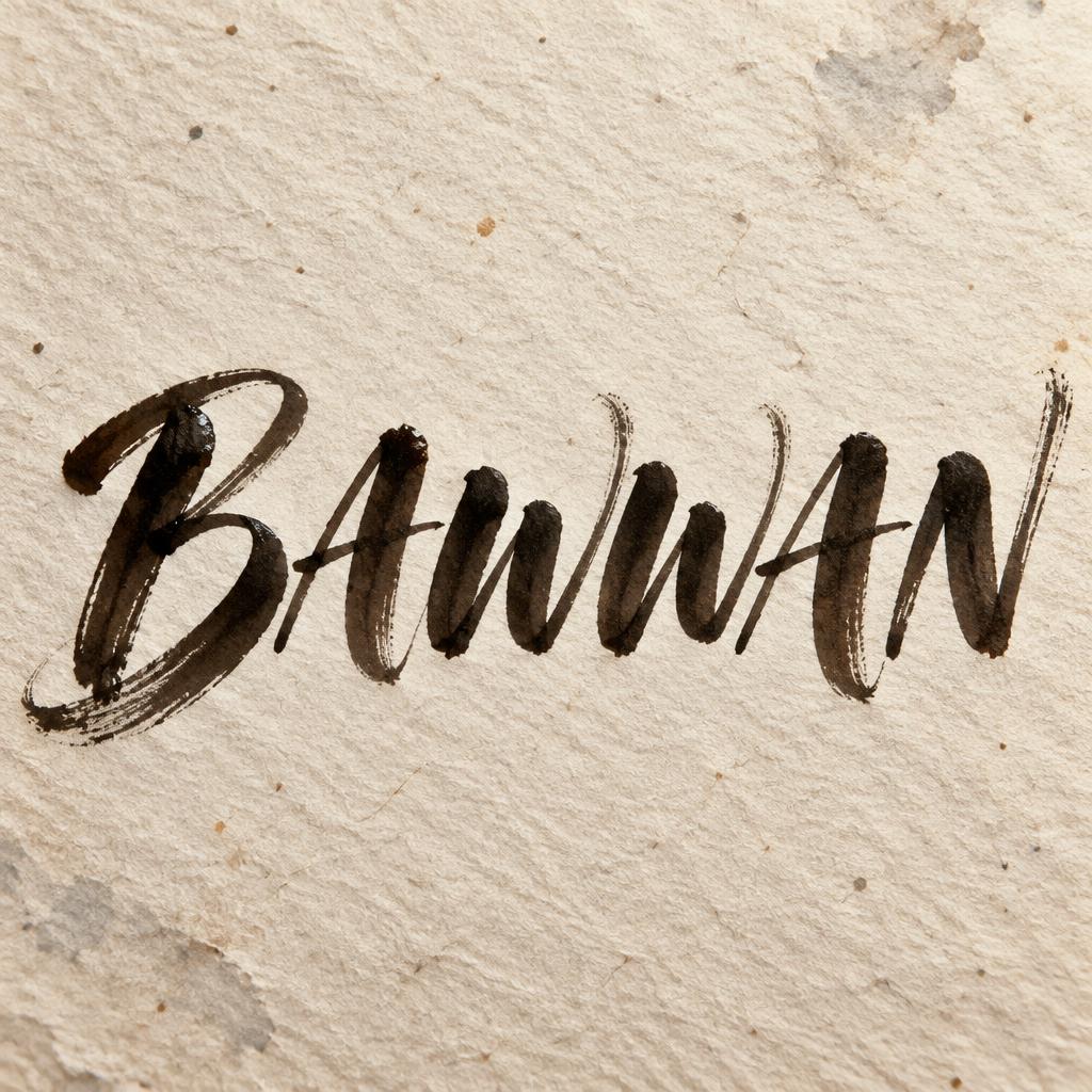 "BAWWAN" — Brush Stroke | AI Text Effect Generator