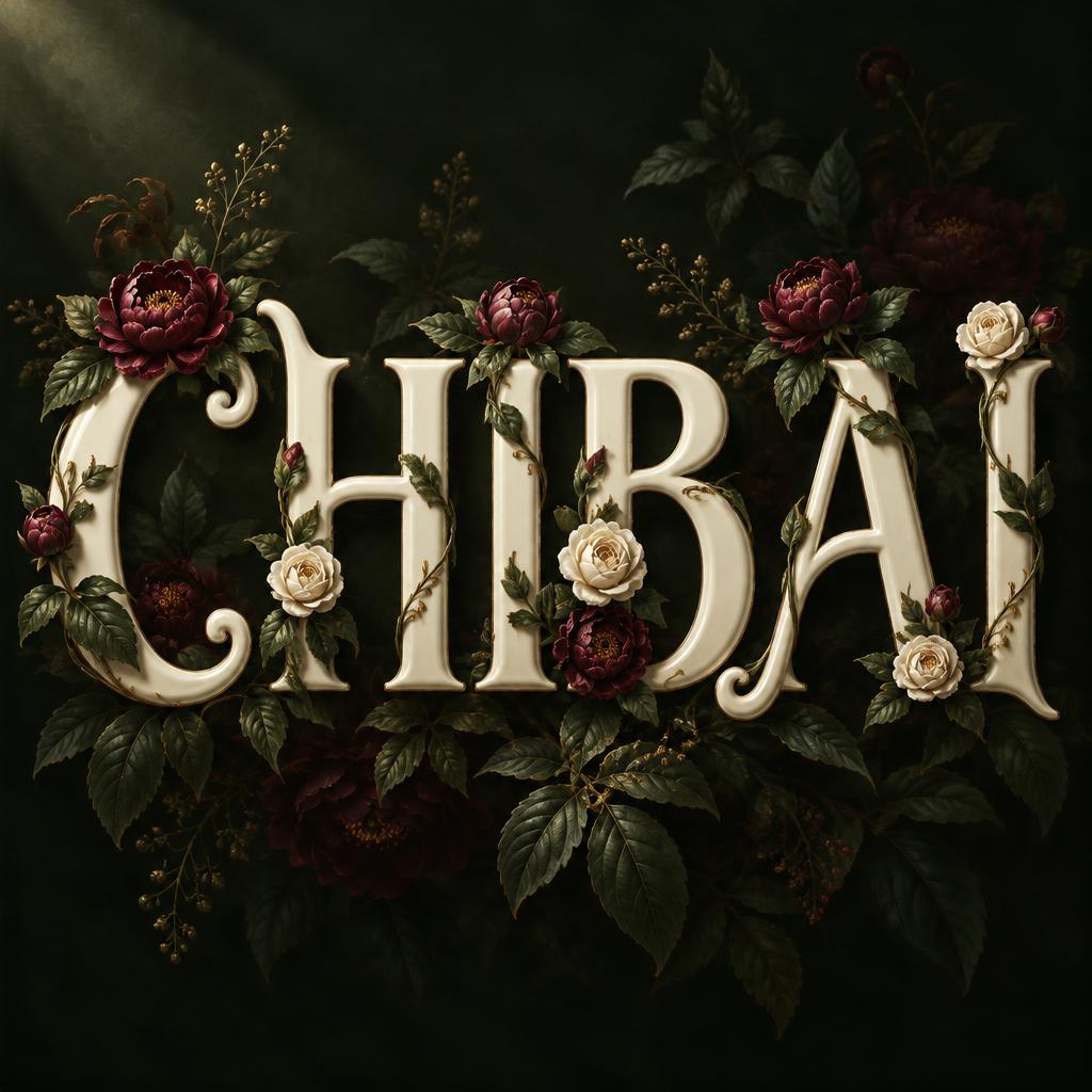 "CHIBAI" — Floral | AI Text Effect Generator