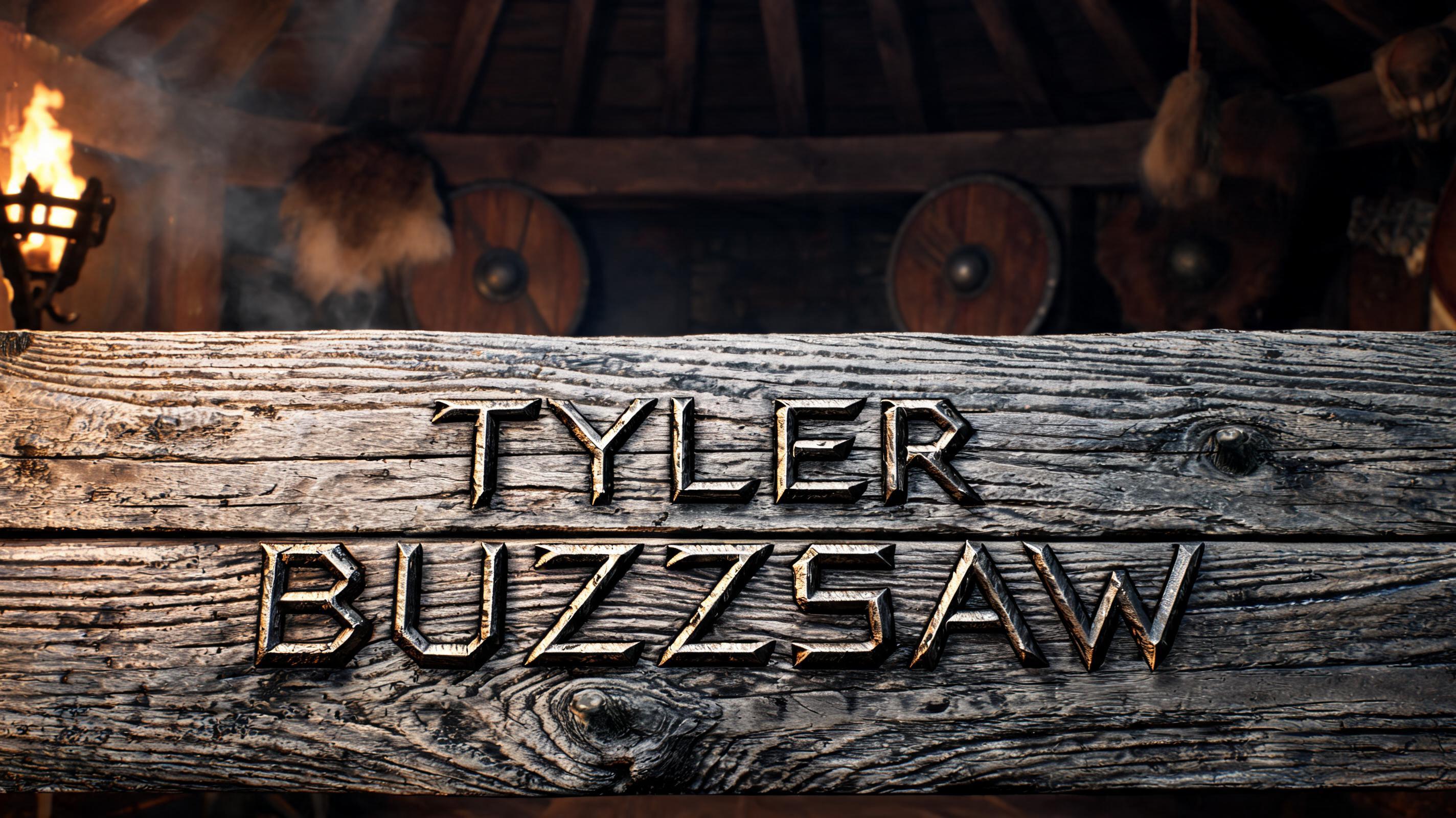 "TYLer BUZZSAW" — Viking | AI Text Effect Generator