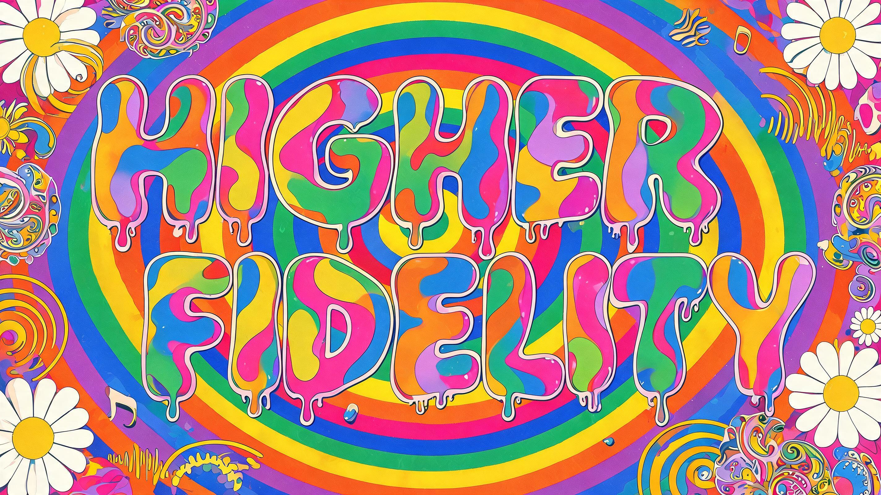 "HIGHER FIDELITY" — Psychedelic text effect