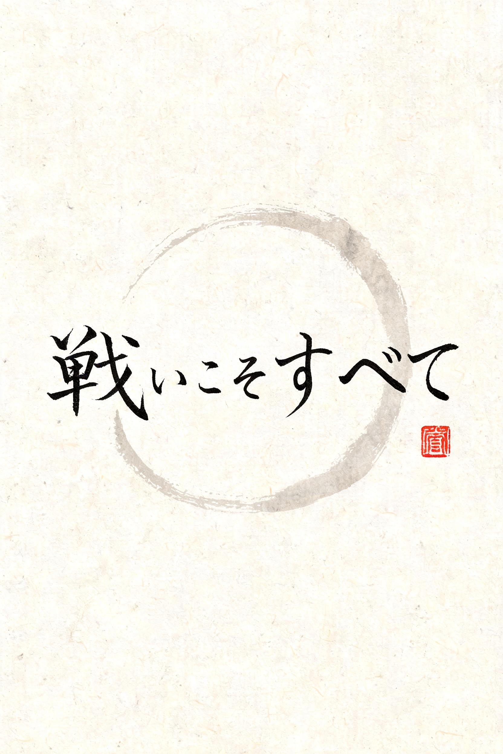 "戦いこそすべて" — Brush Japanese Ink | AI Text Effect Generator
