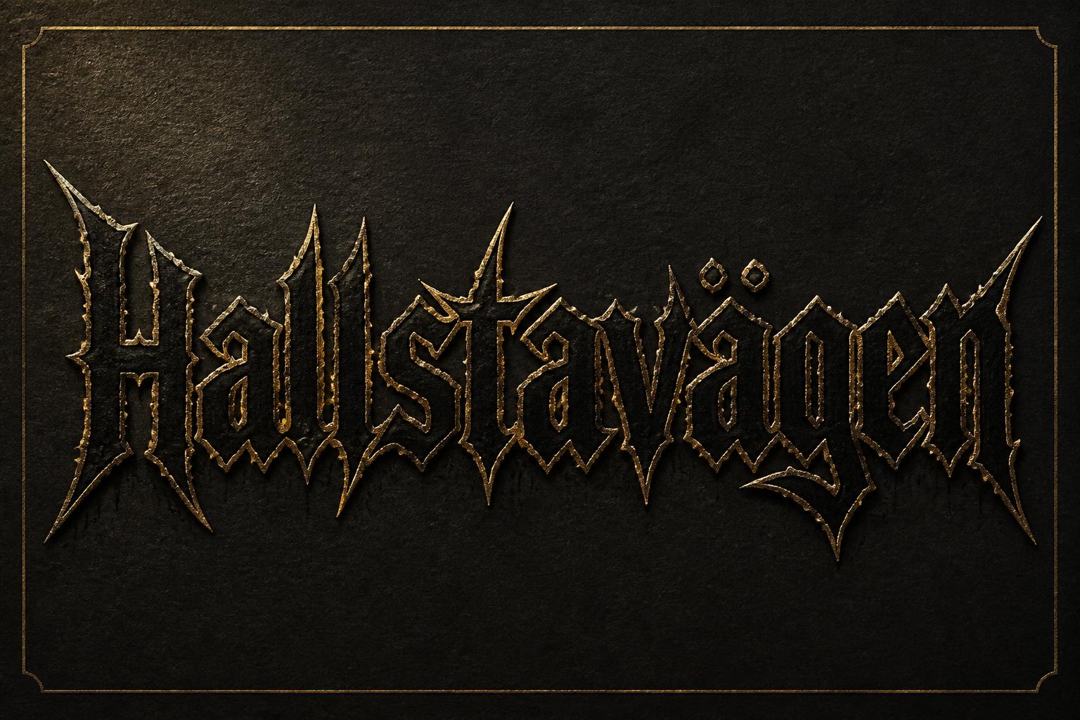 "Hallstavägen" — Gothic Font text effect