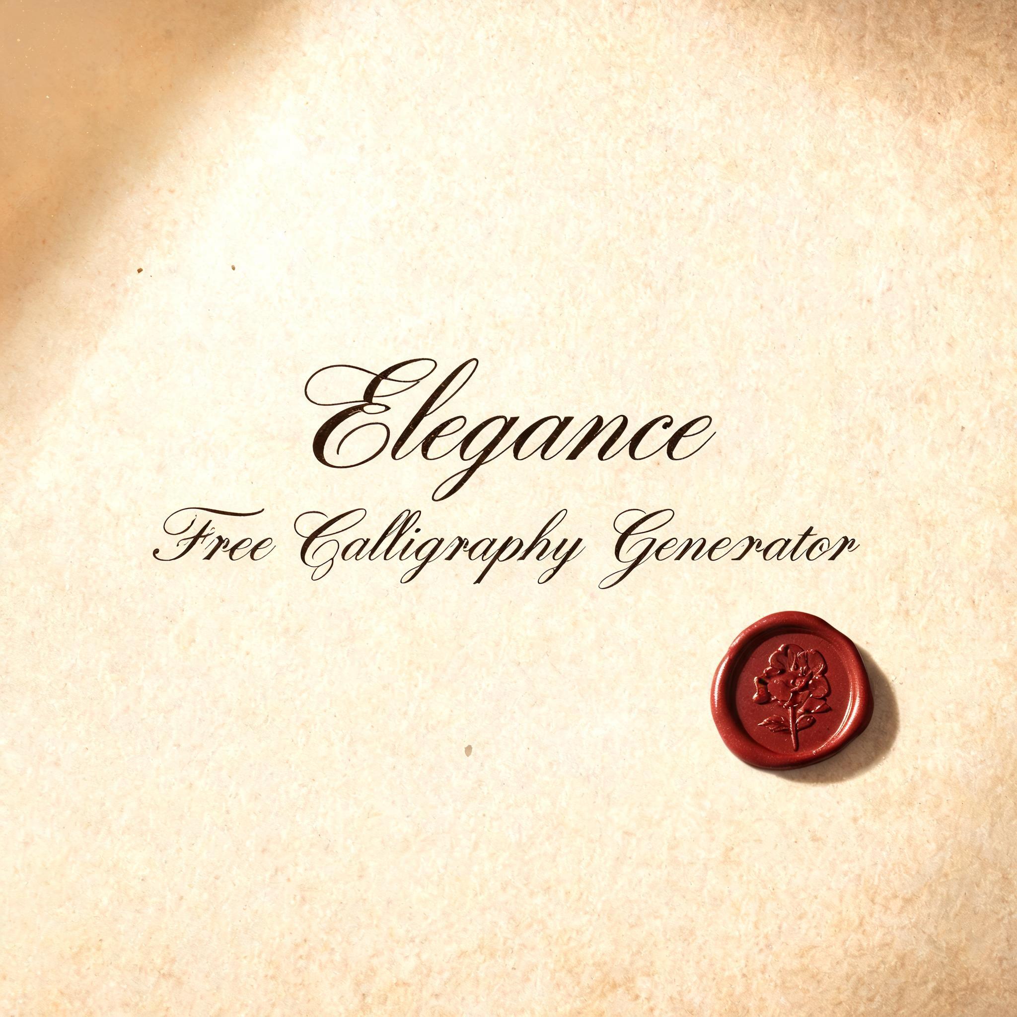 "Elegance
Free Calligraphy Generator" — Handwritten Script | AI Text Effect Generator