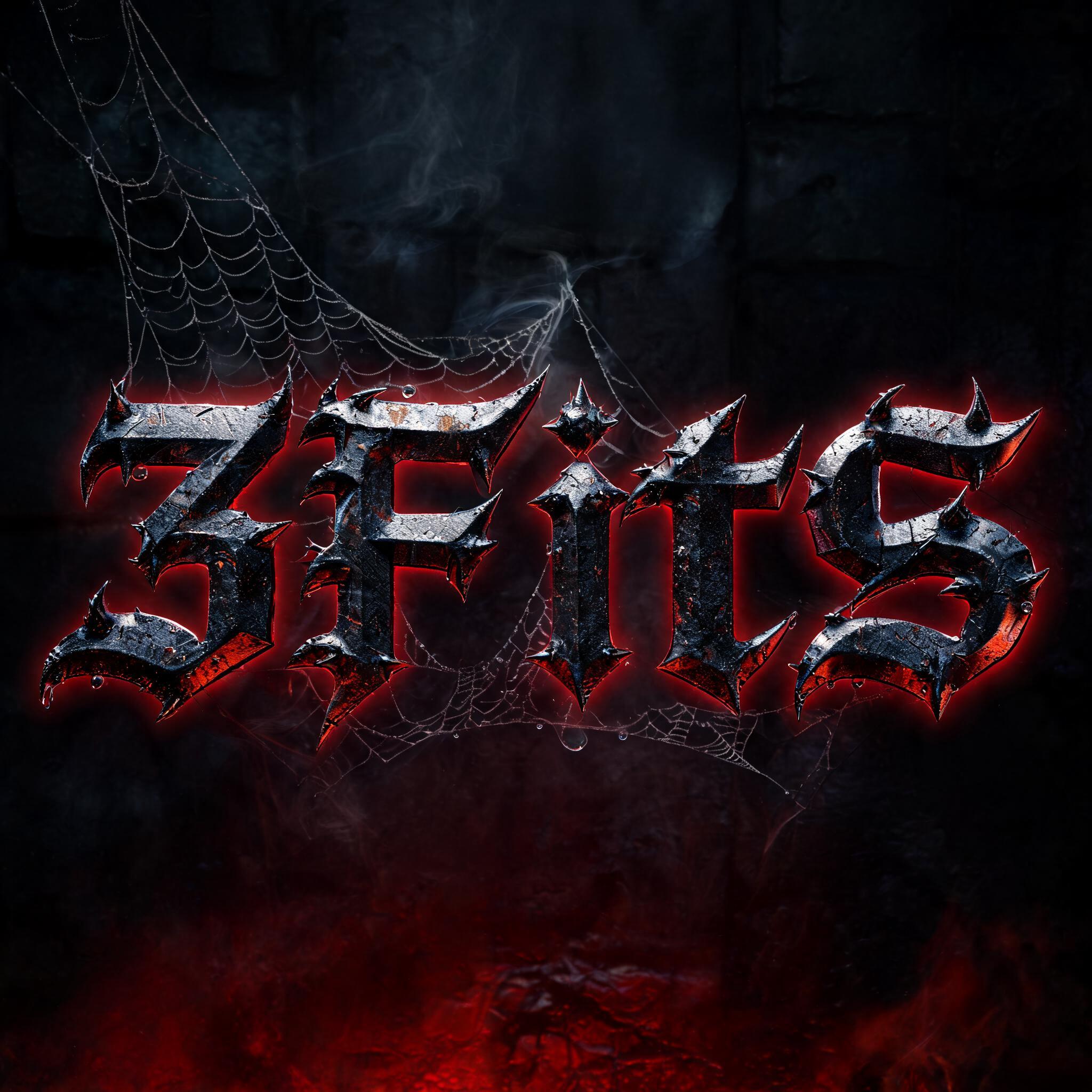 "3FitS" — Gothic Dark text effect