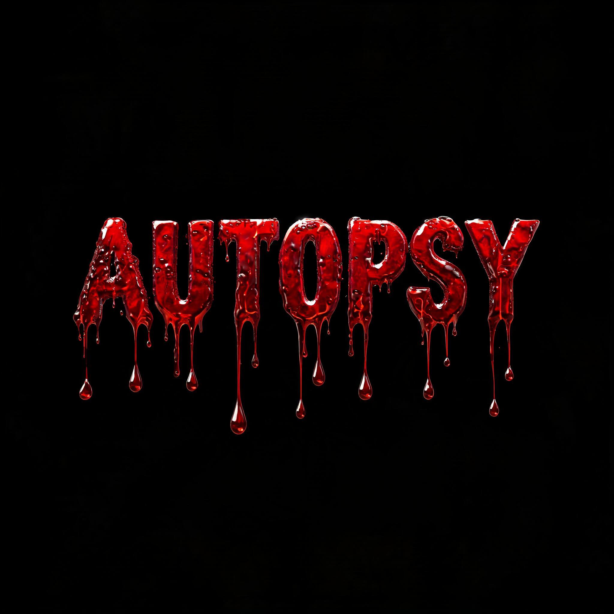 "AUTOPSY" — Drip Font Blood | AI Text Effect Generator
