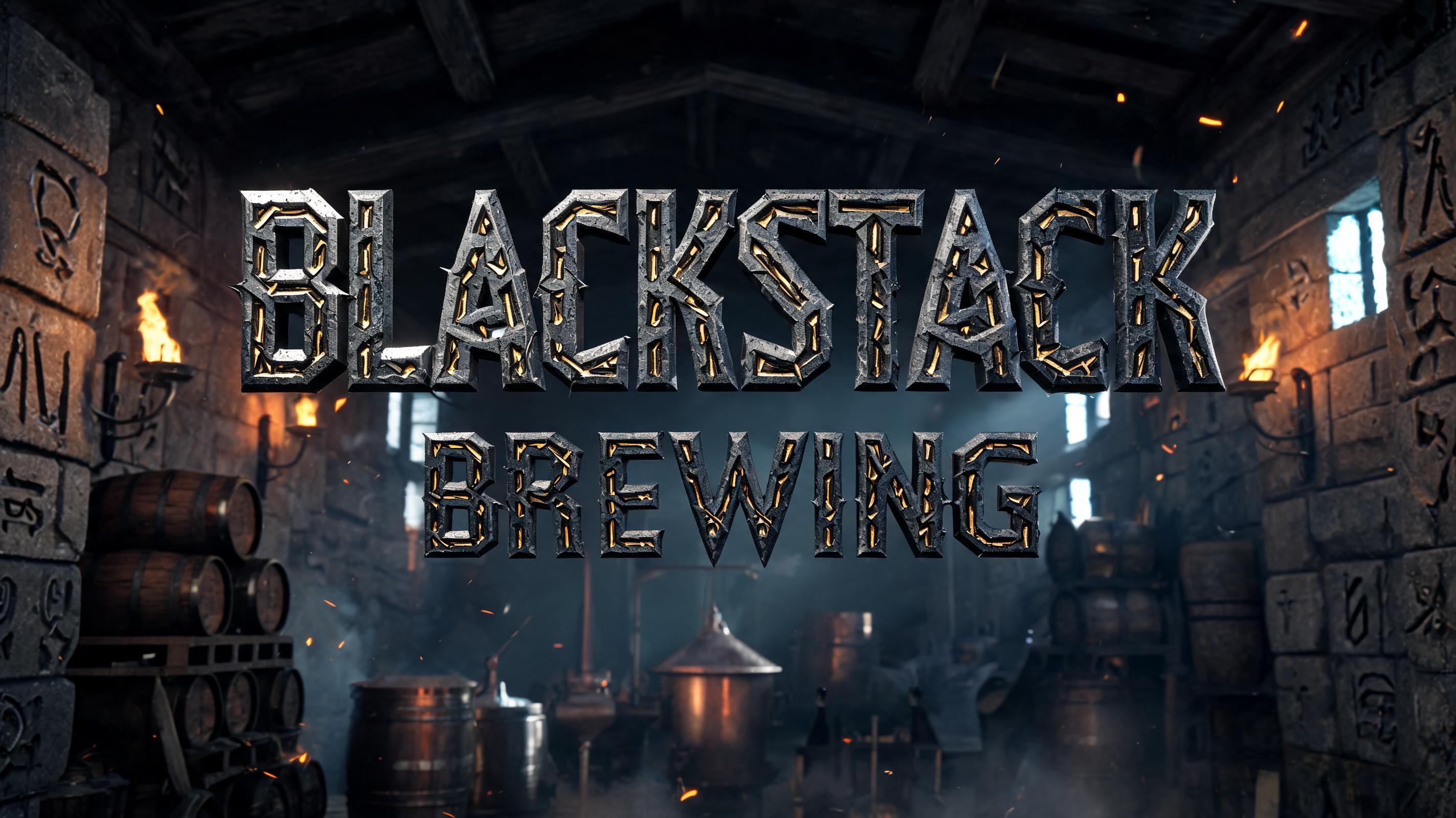 "BlackStack Brewing" — Viking | AI Text Effect Generator