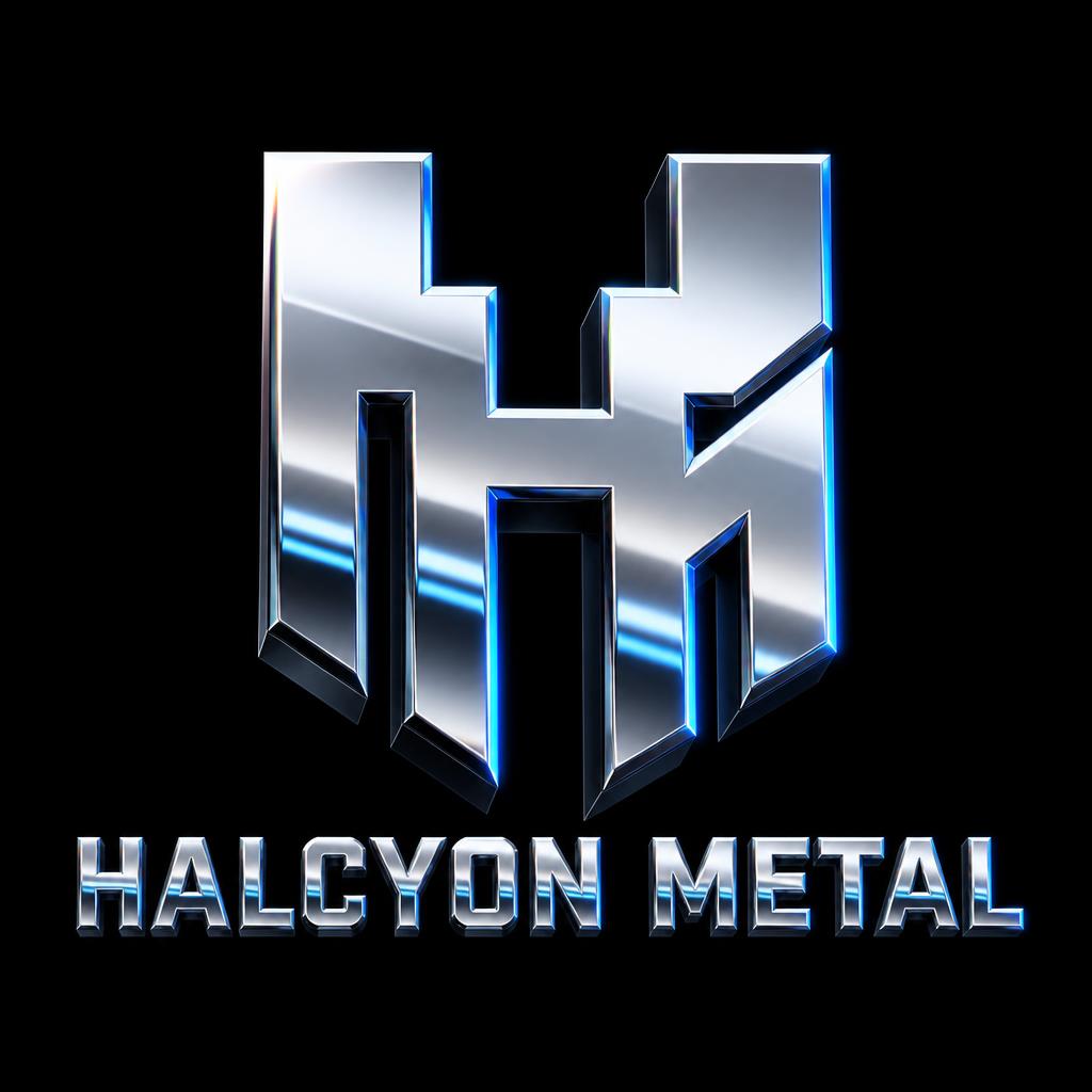 "HALCYON METAL" — Chrome Metal 3d | AI Text Effect Generator