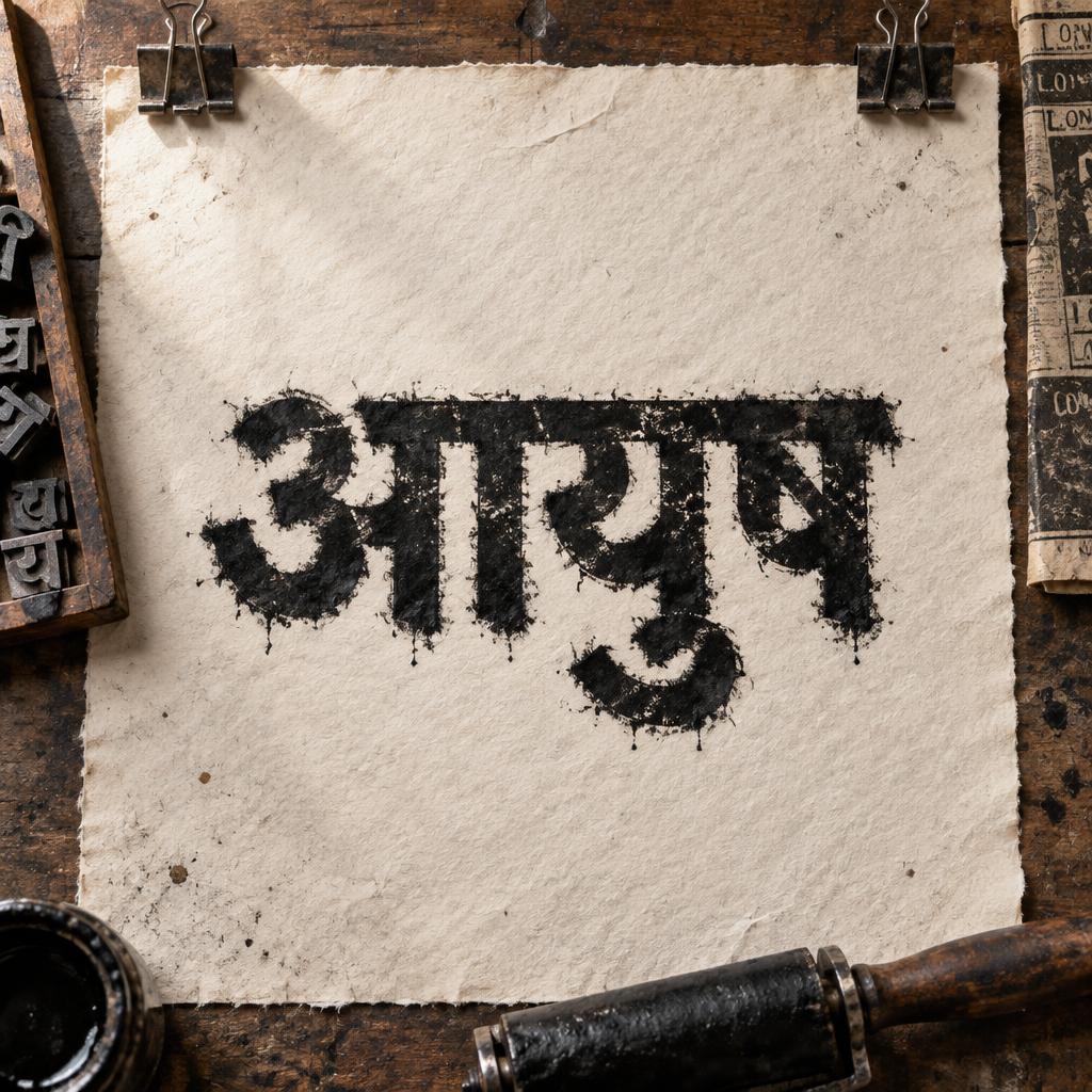"आयुष" —  | AI Text Effect Generator