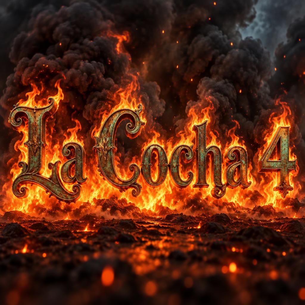 "La Cocha 4" — Fire Smoke | AI Text Effect Generator