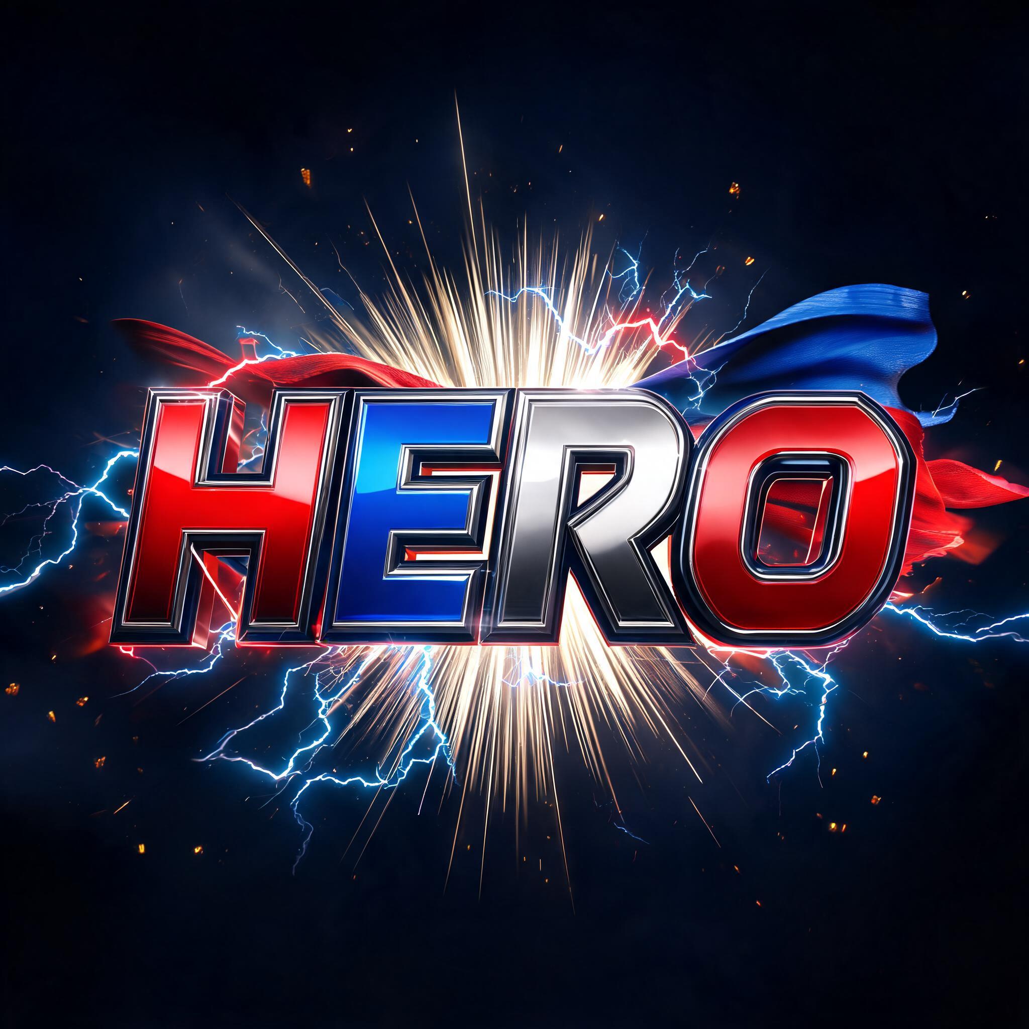 "Hero" — Superhero | AI Text Effect Generator