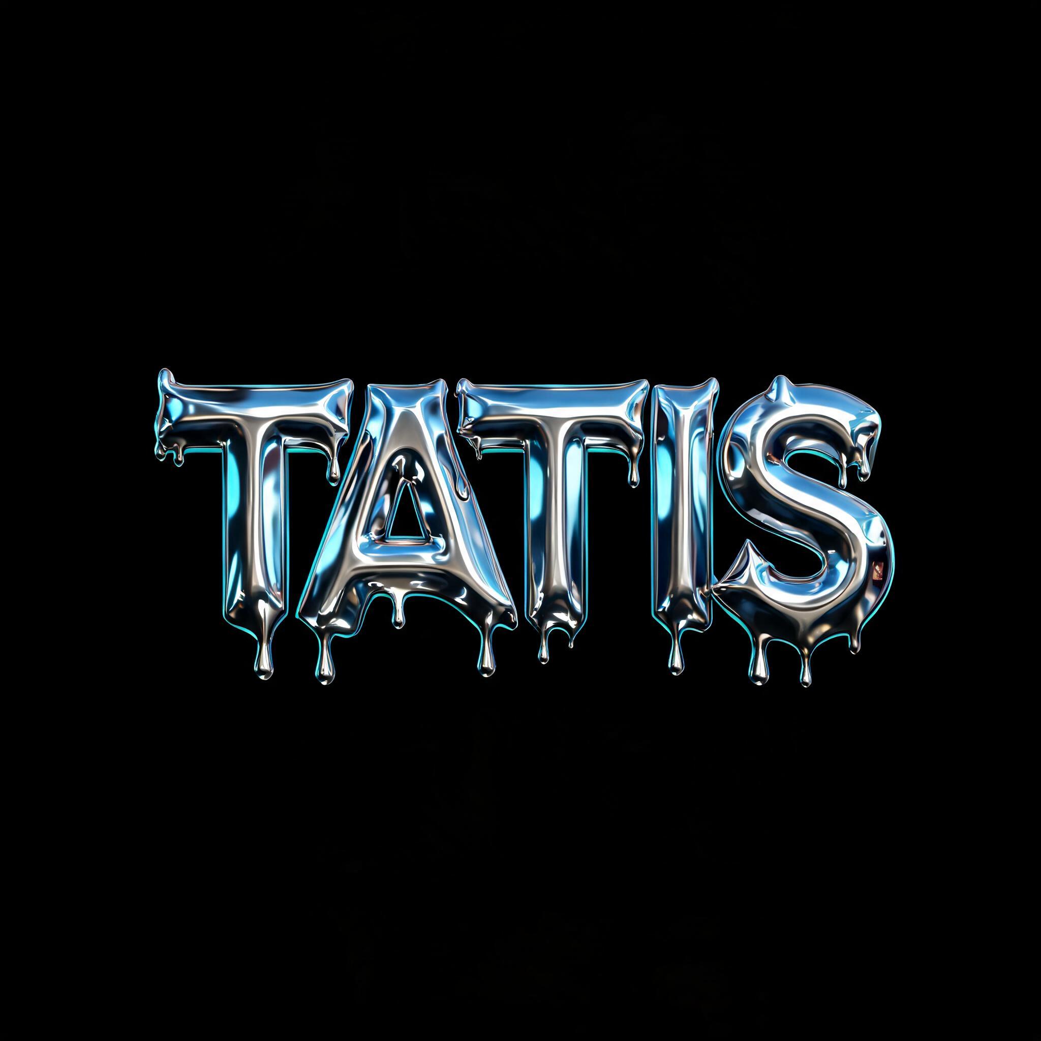 "Tatis" — Chrome Metal 3d | AI Text Effect Generator
