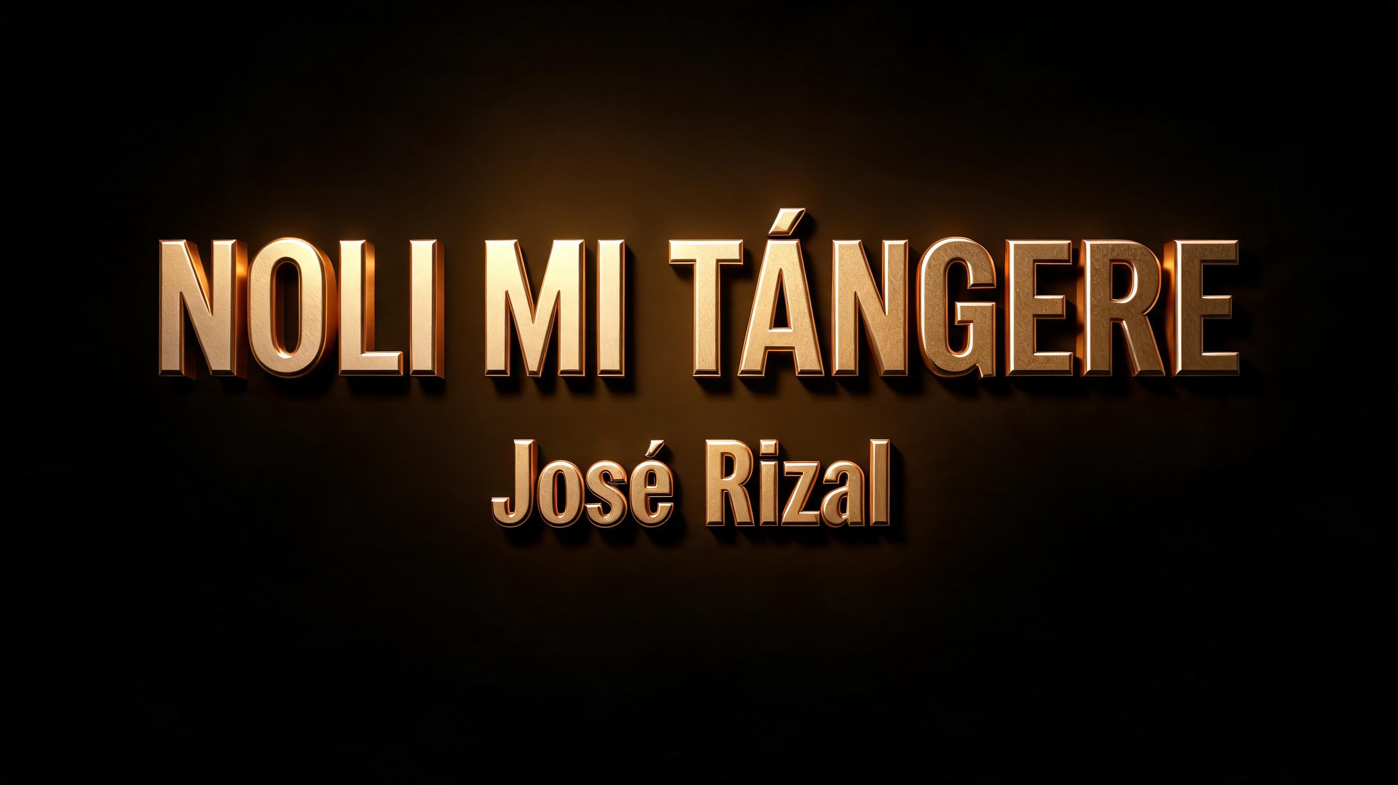 "NOLI MI TÁNGERE
José Rizal" — 3d Bold Gold | AI Text Effect Generator