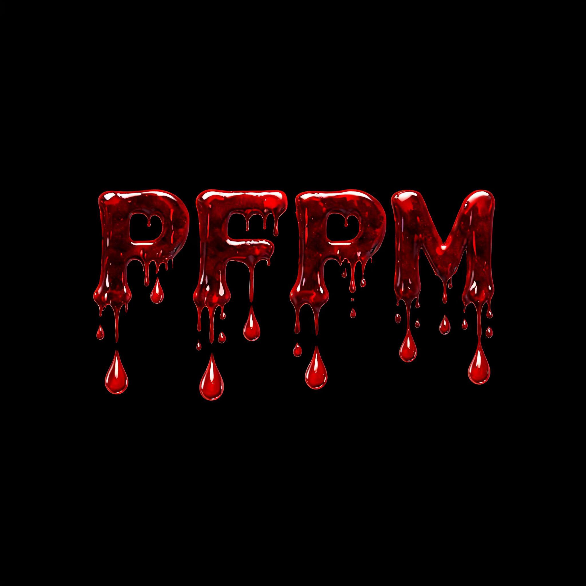 "PFPM" — Drip Font Blood | AI Text Effect Generator