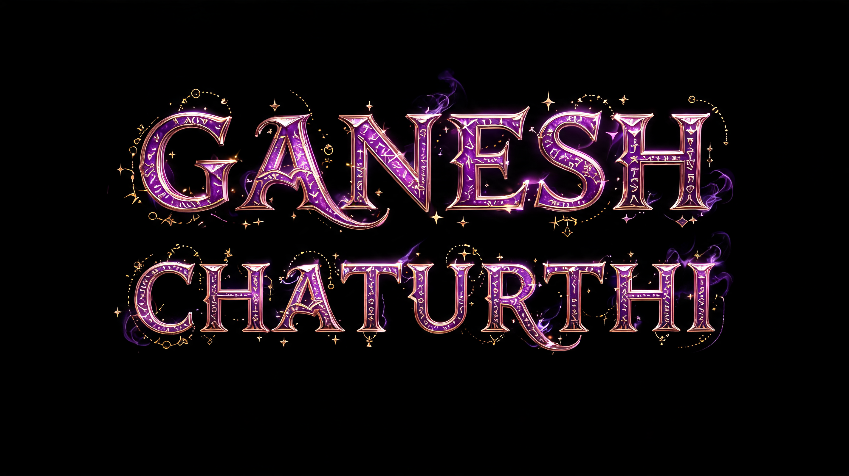 "Ganesh Chaturthi" — Magic Fantasy text effect