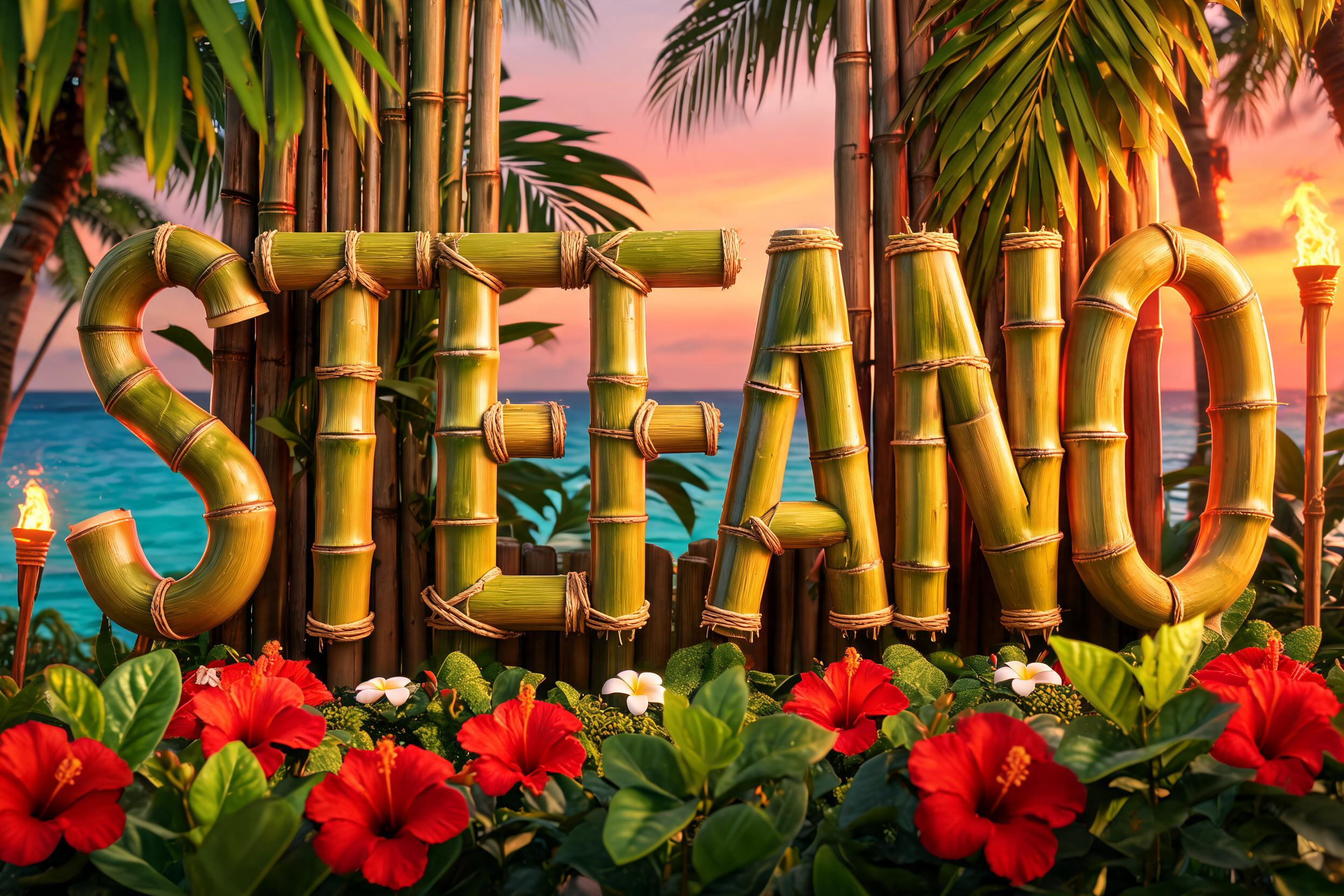 "Stefano" — Hawaiian | AI Text Effect Generator