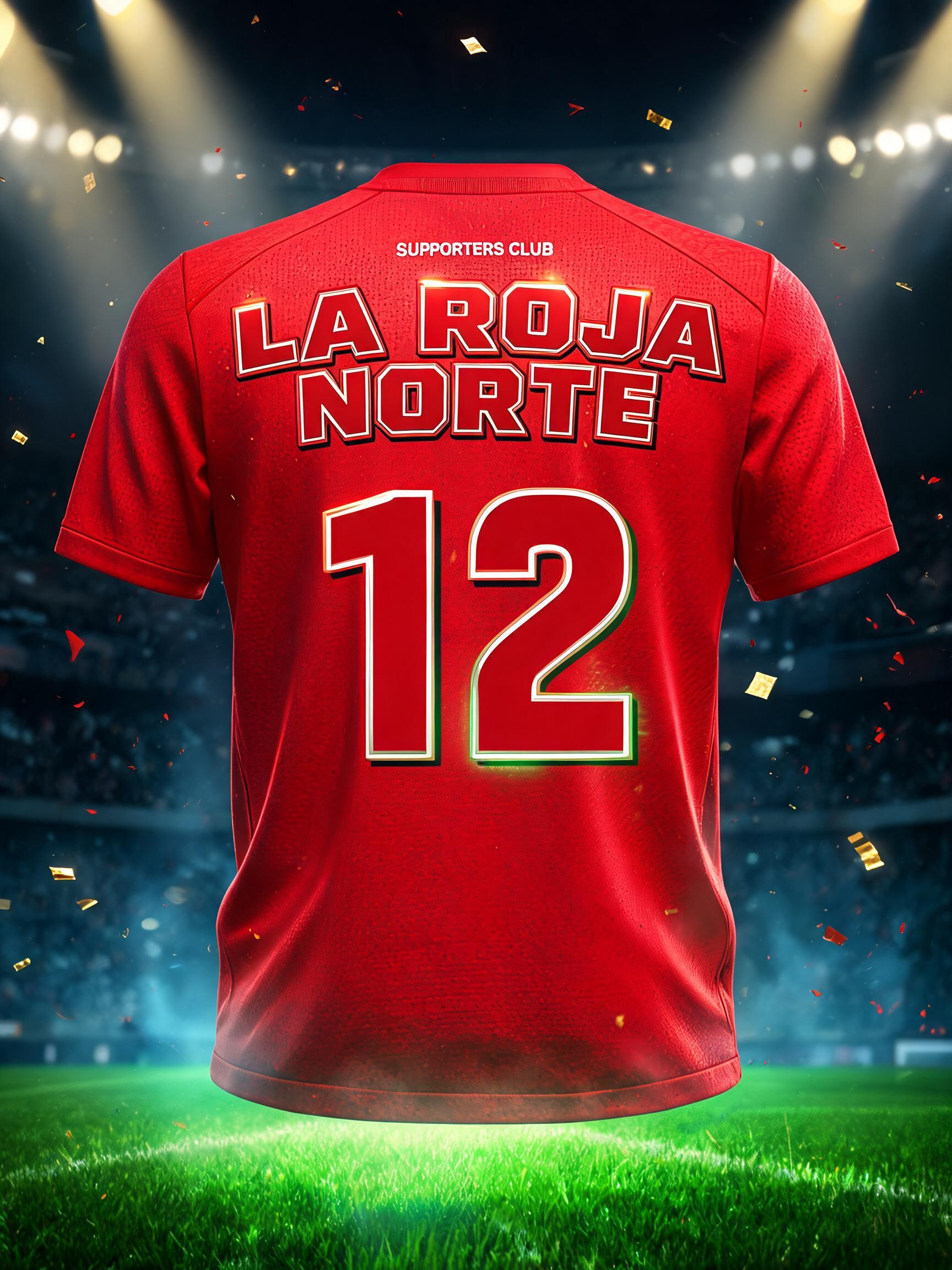 "LA ROJA
NORTE
12
SUPPORTERS CLUB" — Sports Football | AI Text Effect Generator