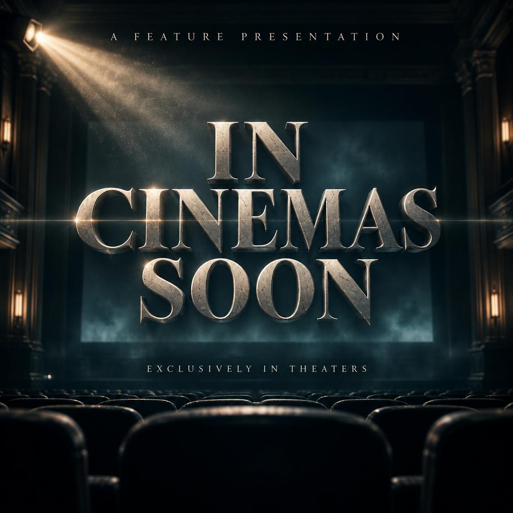 "IN
CINEMAS
SOON
A FEATURE PRESENTATION
EXCLUSIVELY IN THEATERS" — Cinematic | AI Text Effect Generator