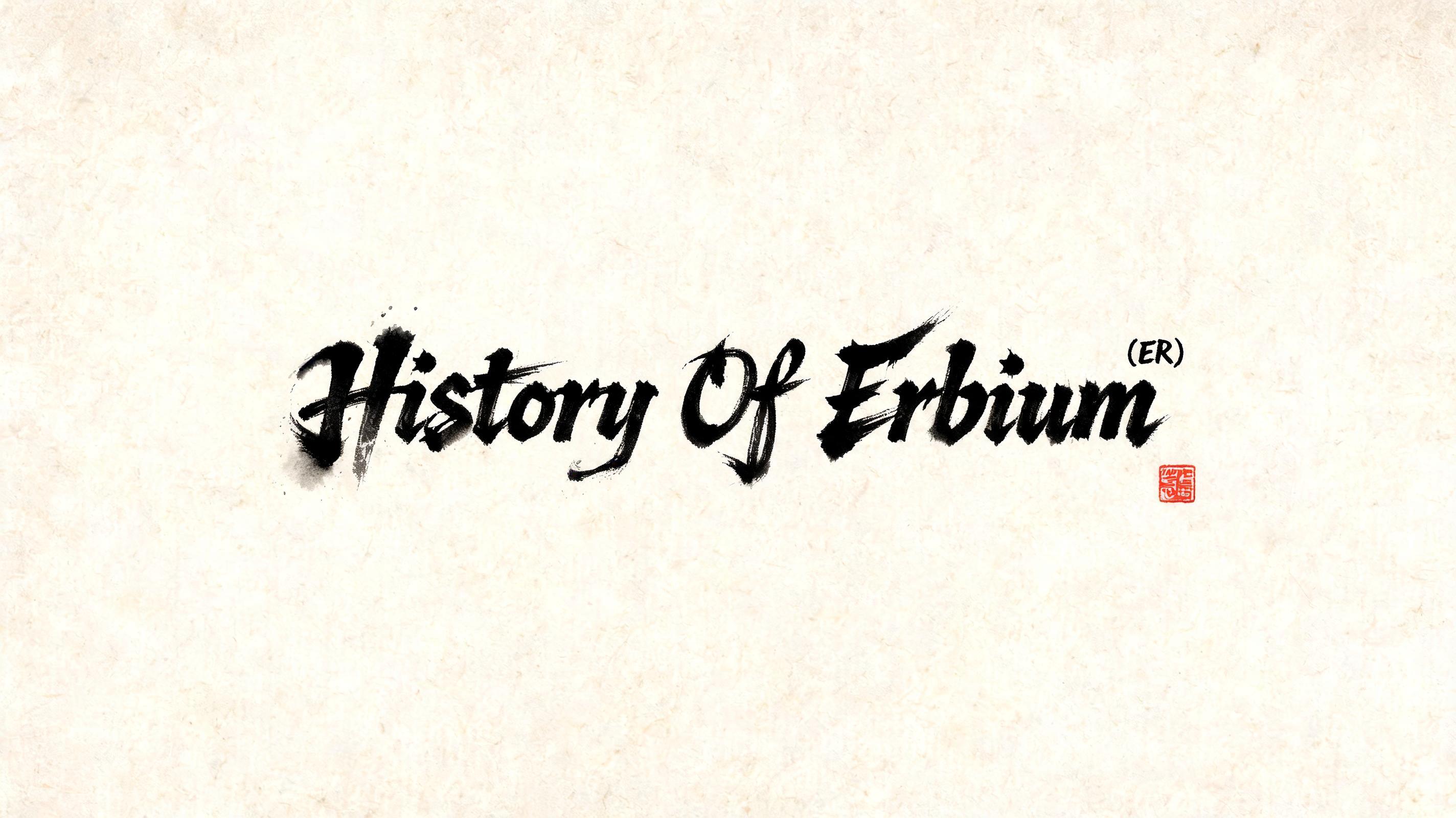 "History Of Erbium (ER)" — Brush Japanese Ink | AI Text Effect Generator