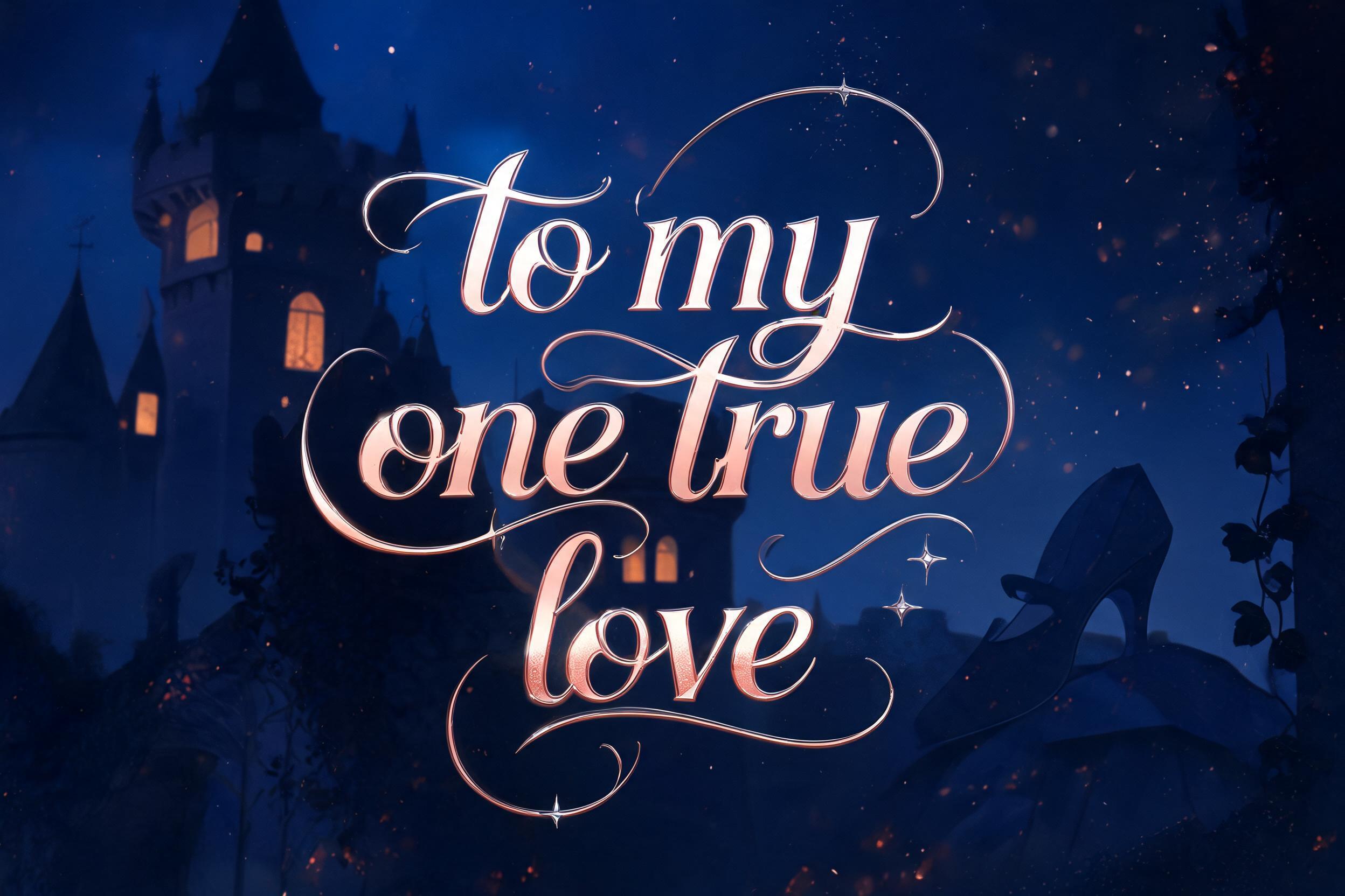 "to my one true love" — Fairy Tale | AI Text Effect Generator