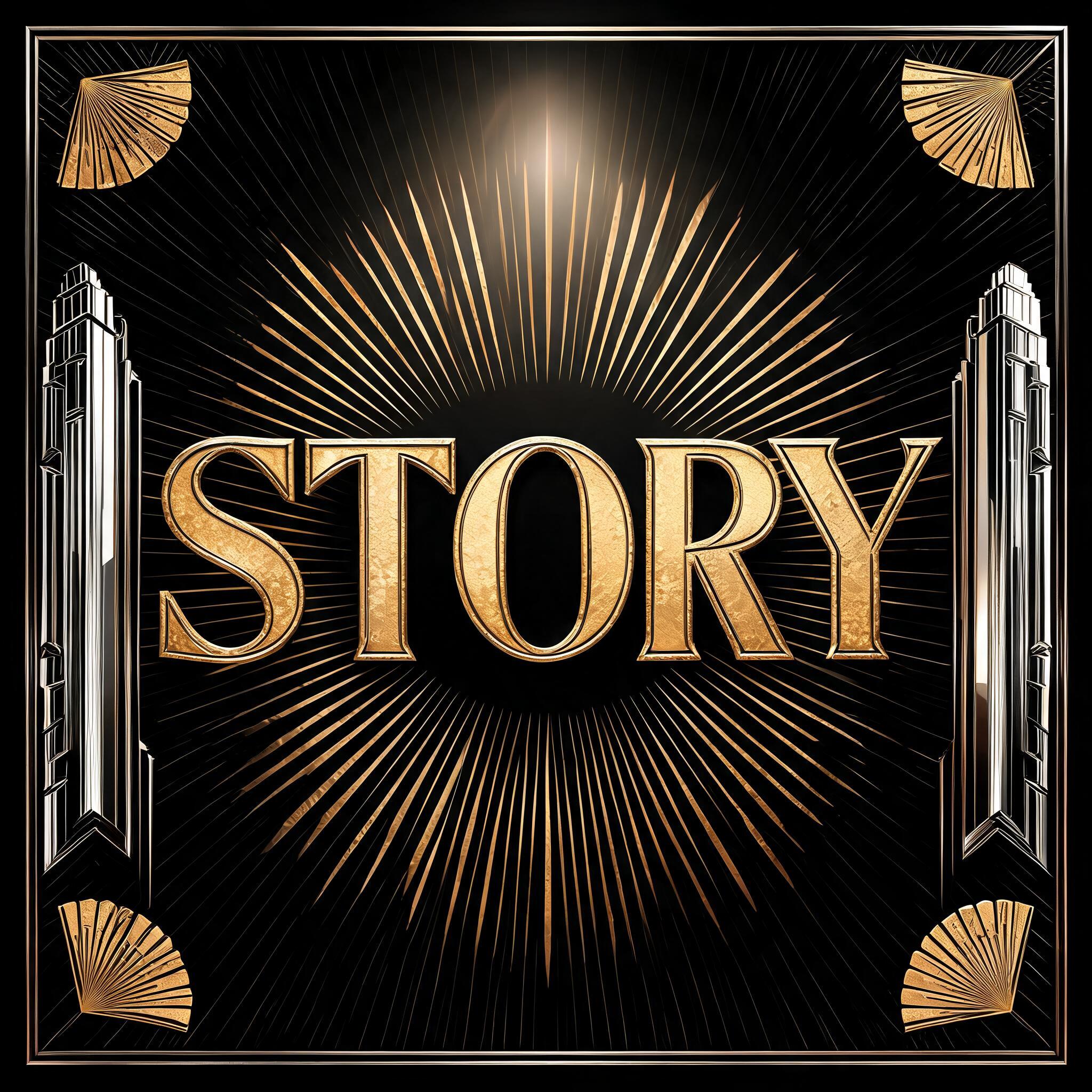 "Story" — Art Deco text effect