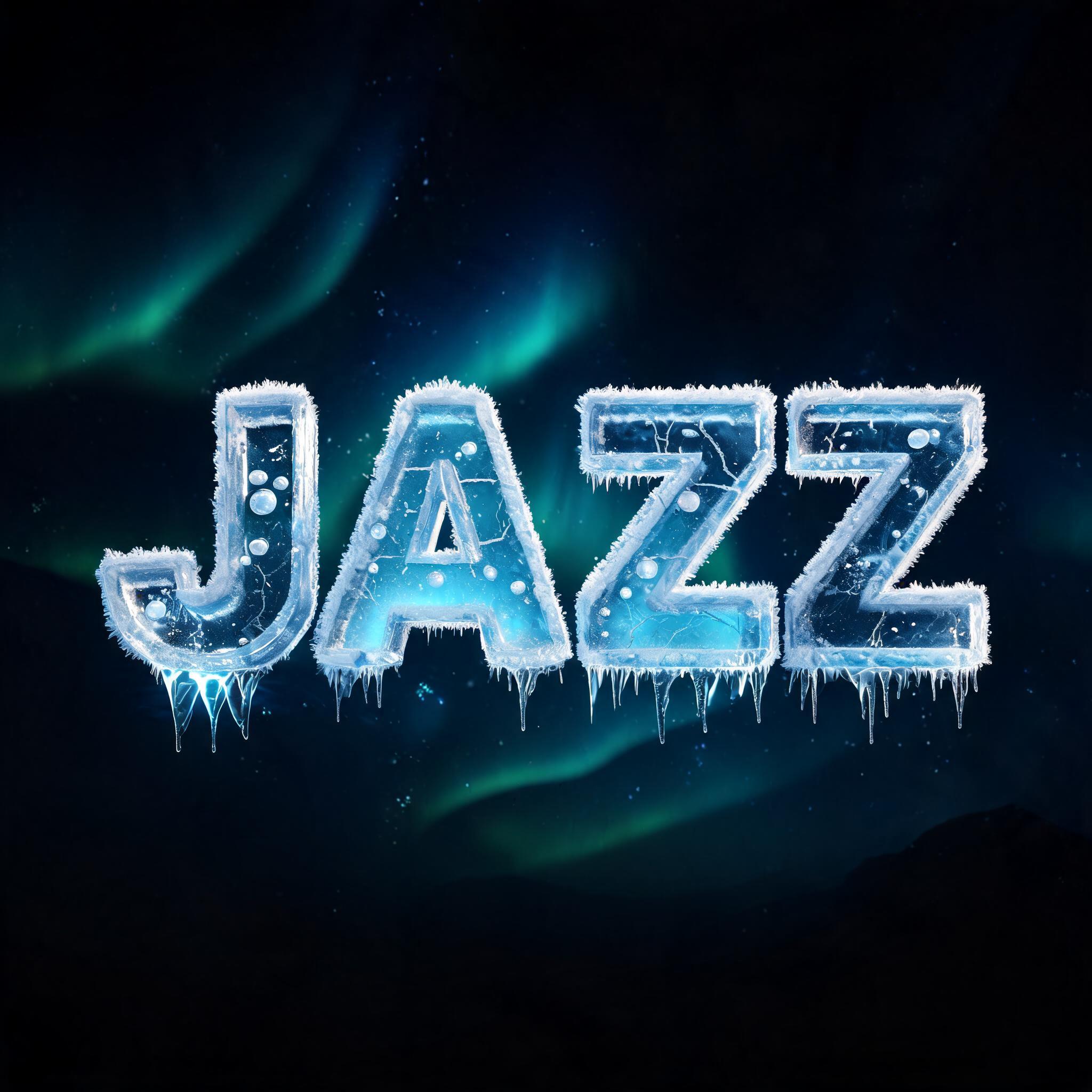 "JAZZ" — Glass Frozen | AI Text Effect Generator