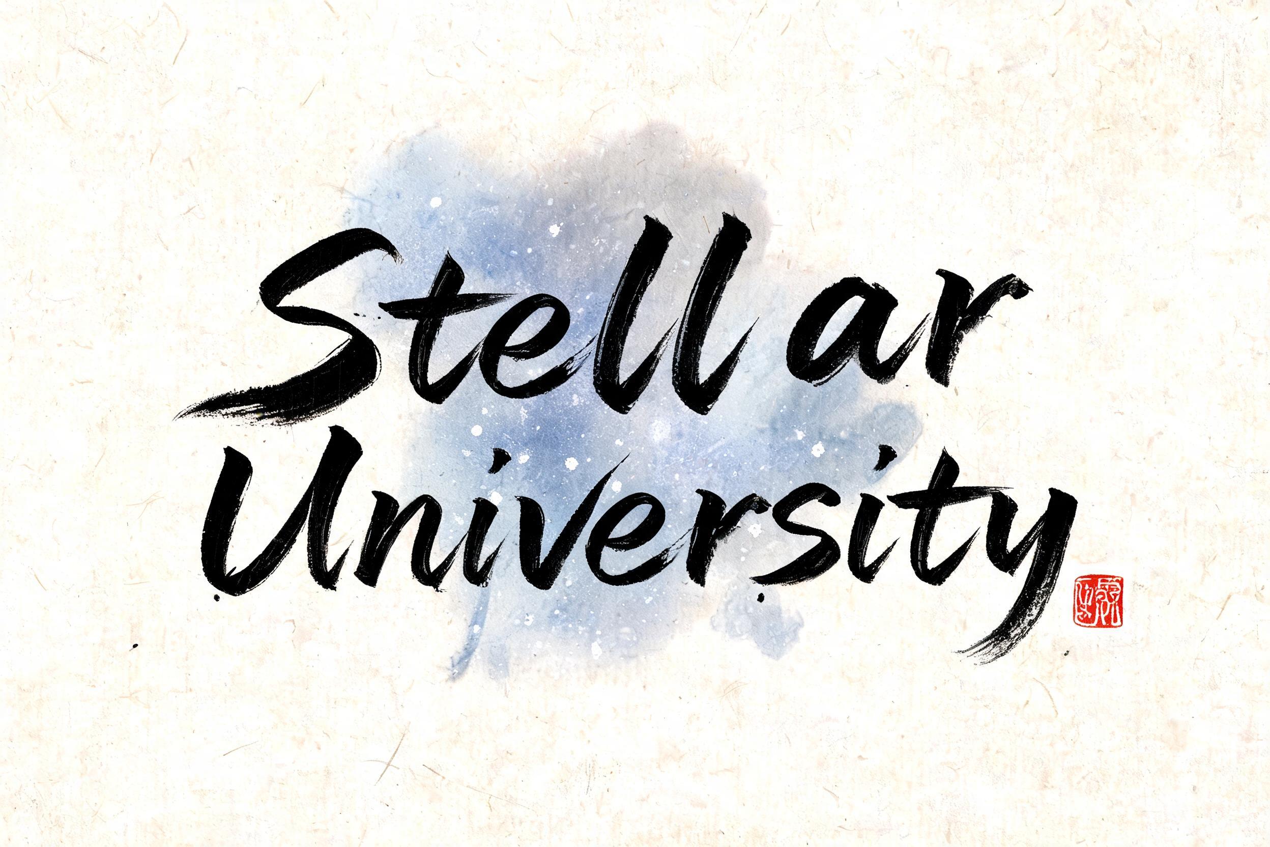 "Stellar University" — Brush Chinese Ink | AI Text Effect Generator