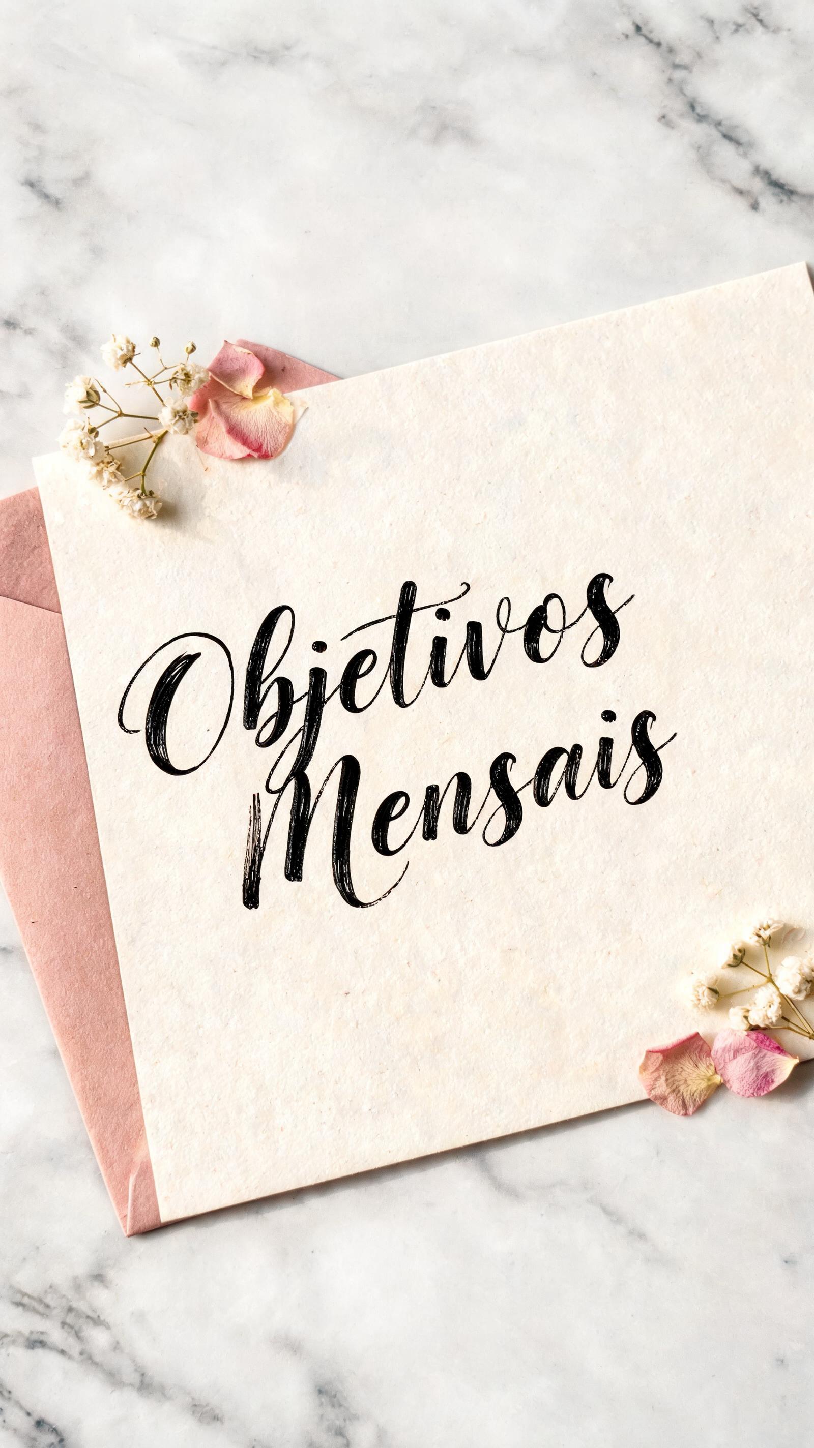 "Objetivos Mensais" — Brush Stroke | AI Text Effect Generator