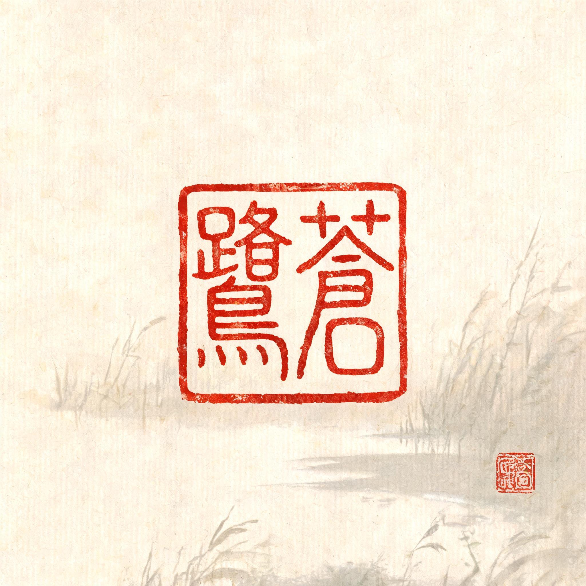 "蒼鷺" — Brush Chinese Ink | AI Text Effect Generator