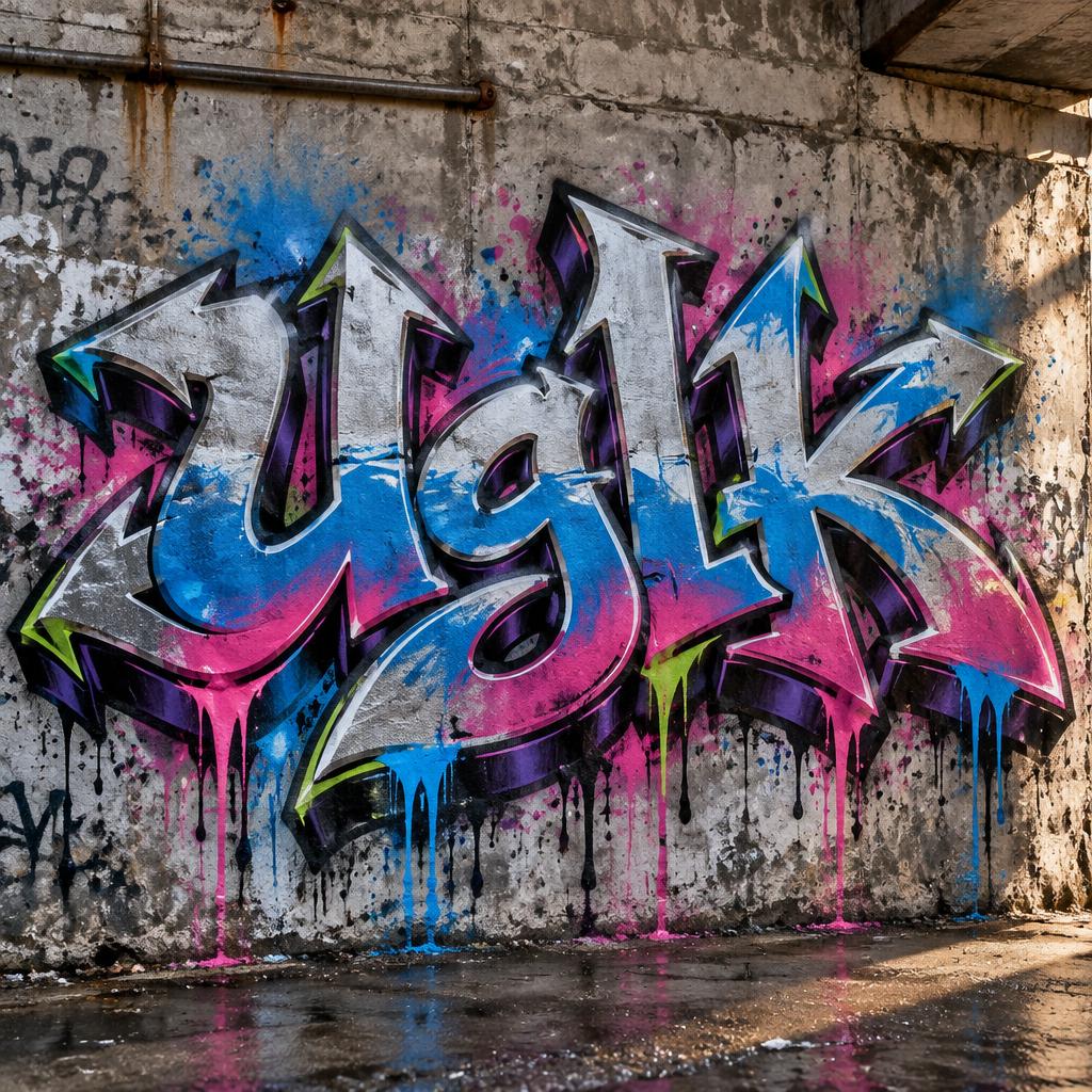 "Uglk" — Graffiti | AI Text Effect Generator
