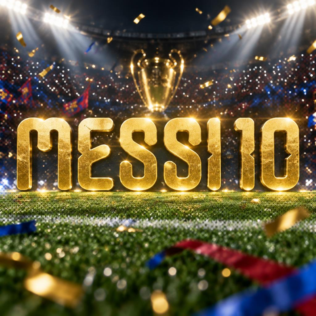 "MESSI 10" — Sports Football | AI Text Effect Generator