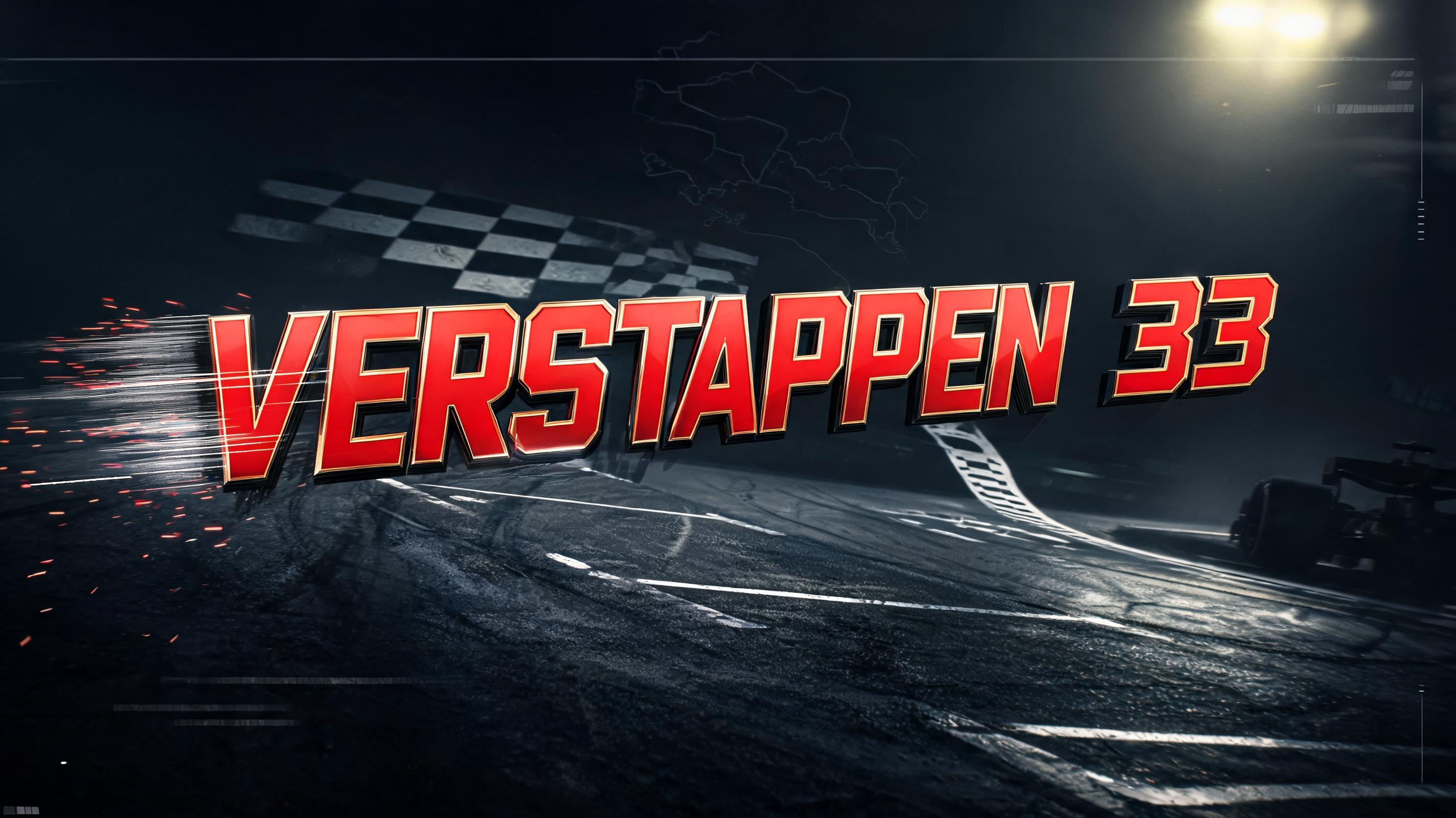 "VERSTAPPEN 33" — Racing | AI Text Effect Generator