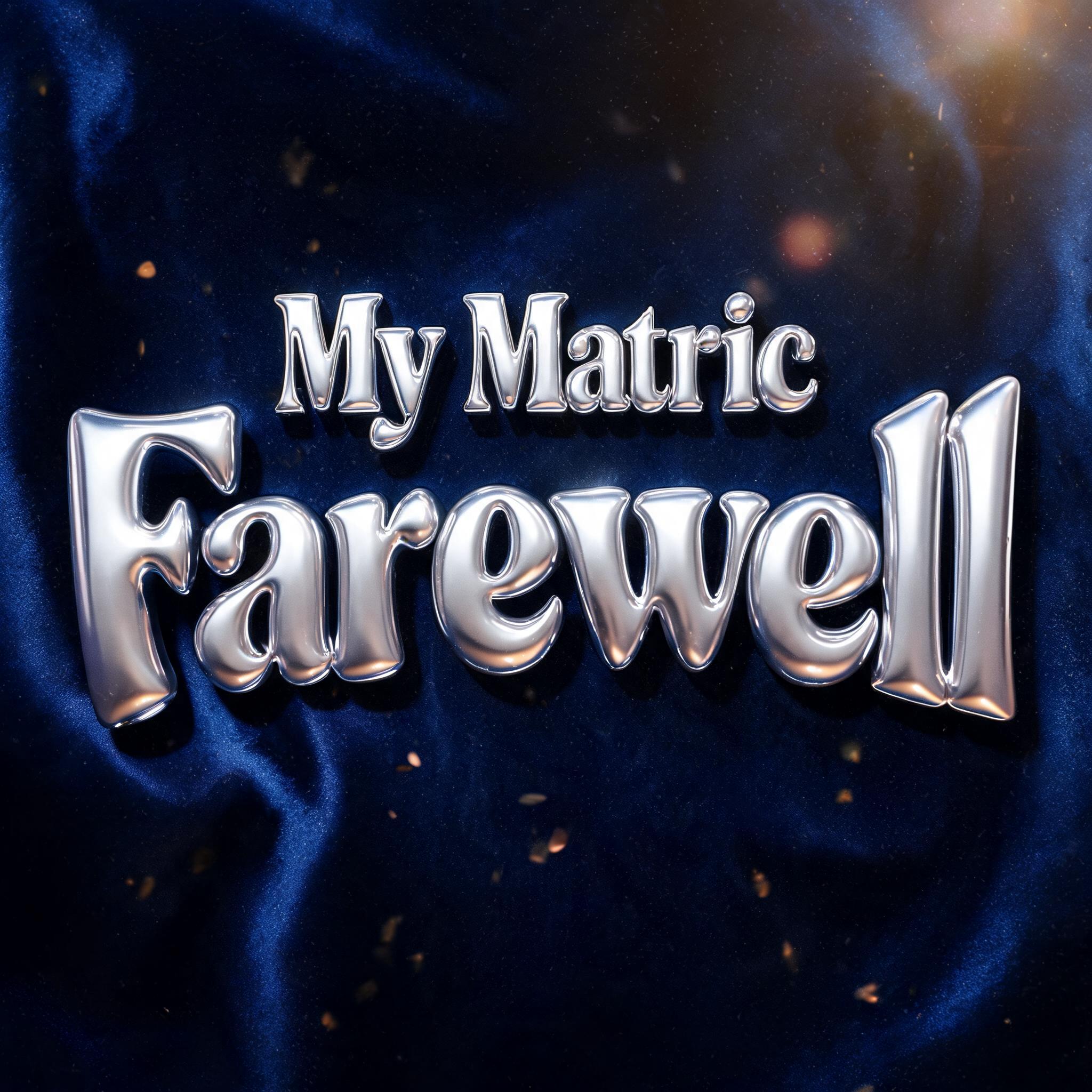 "My Matric Farewell" — Chrome Metal 3d | AI Text Effect Generator