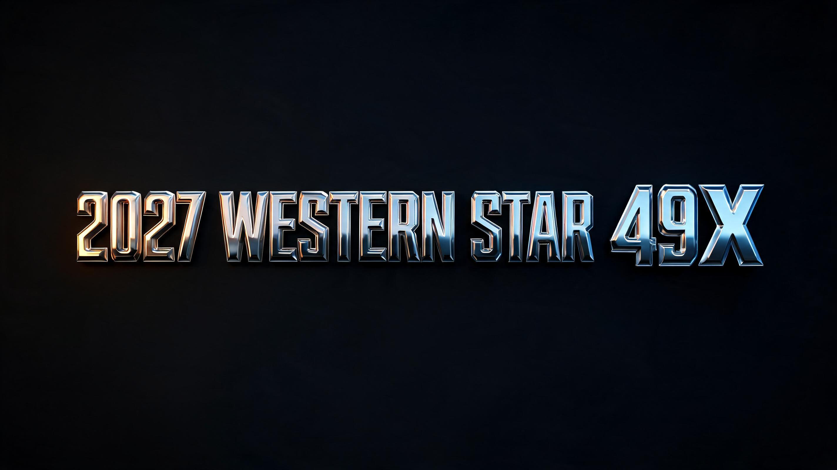 "2027 Western Star 49X" — Chrome Metal 3d | AI Text Effect Generator