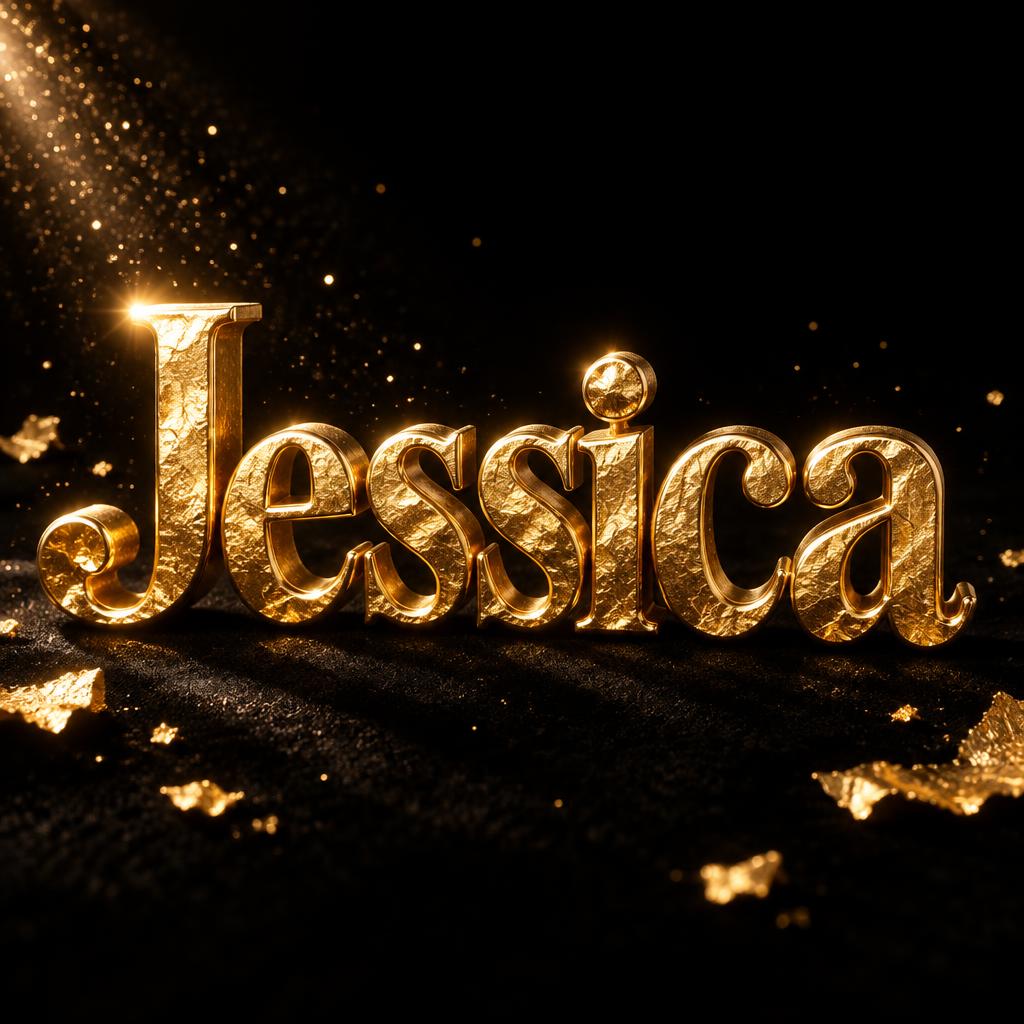 "Jessica" — Luxury Gold | AI Text Effect Generator