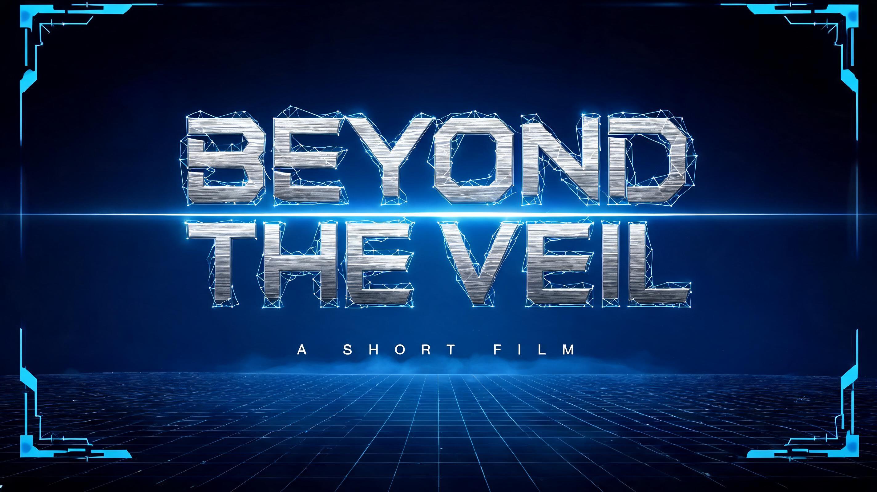 "BEYOND
THE VEIL
A SHORT FILM" — Futuristic text effect