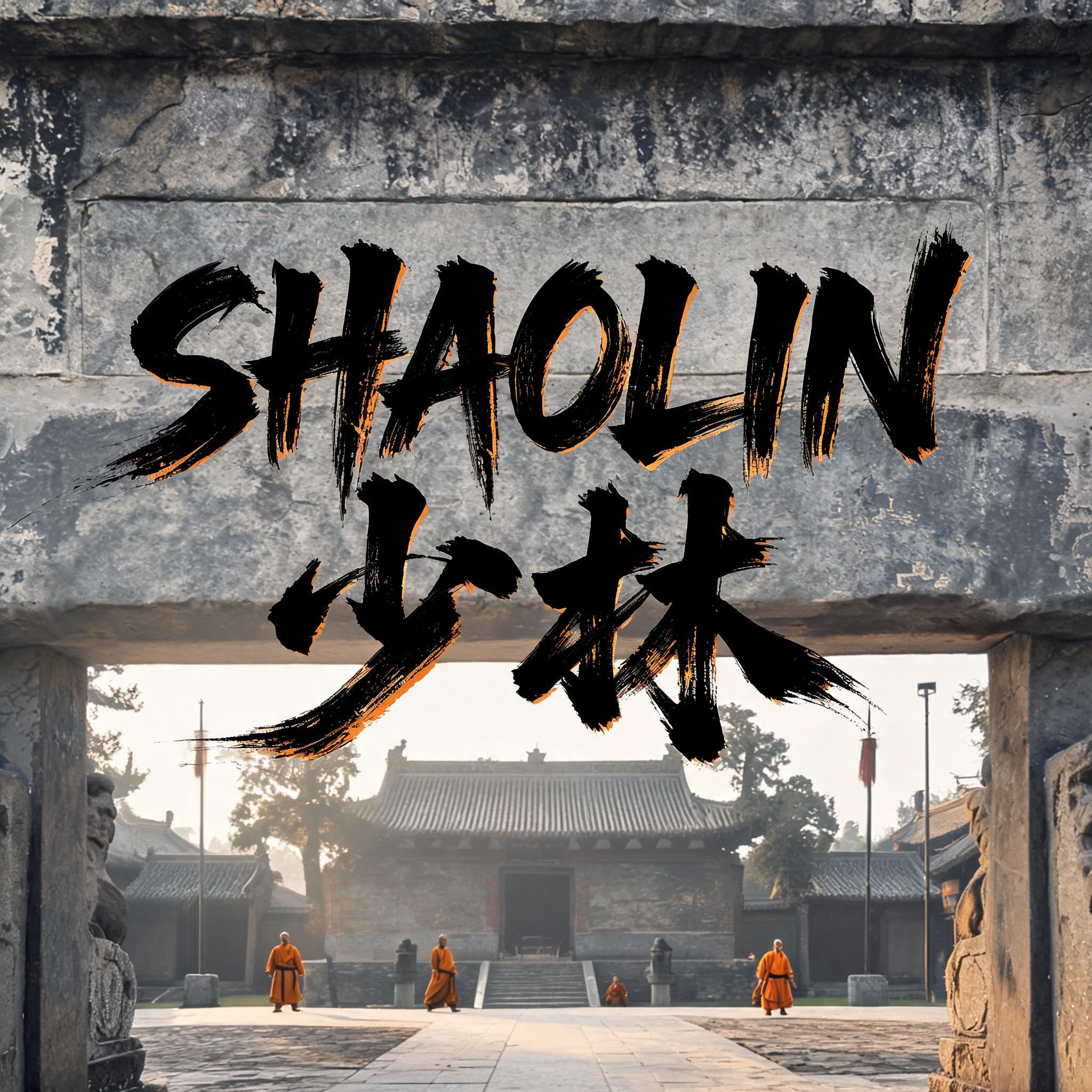 "SHAOLIN
少林" — Brush Chinese Ink | AI Text Effect Generator